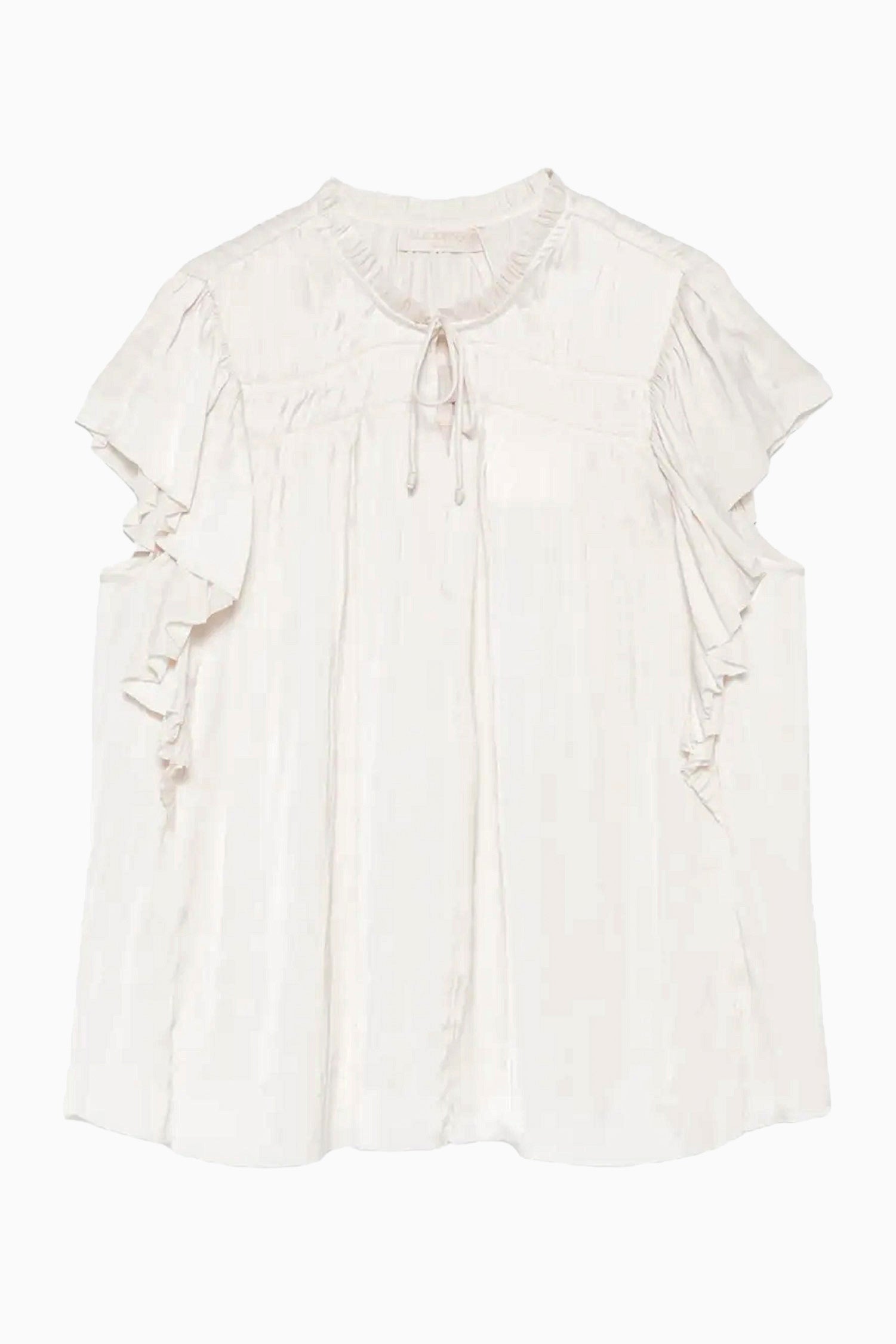 Agosta Flutter Sleeve Top - Cowrie