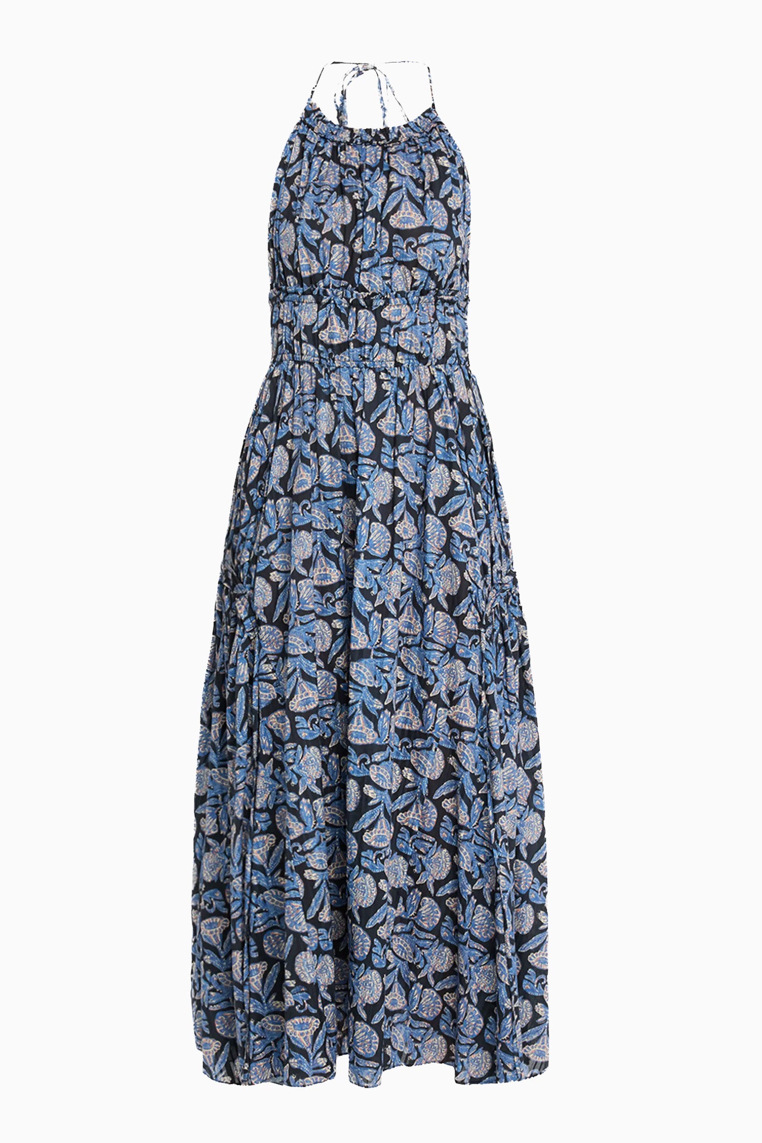 Anelise Halter Midi Dress - Zinnia