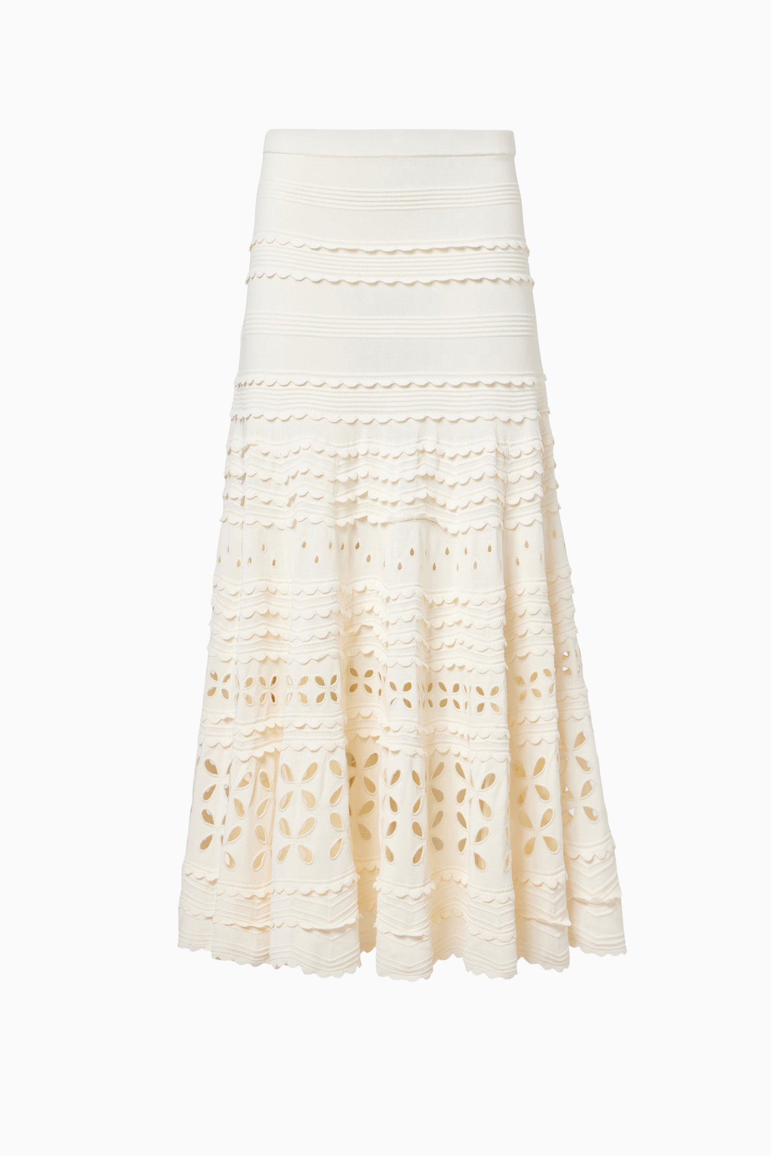 Annisa Eyelet Knit Skirt - Cowrie