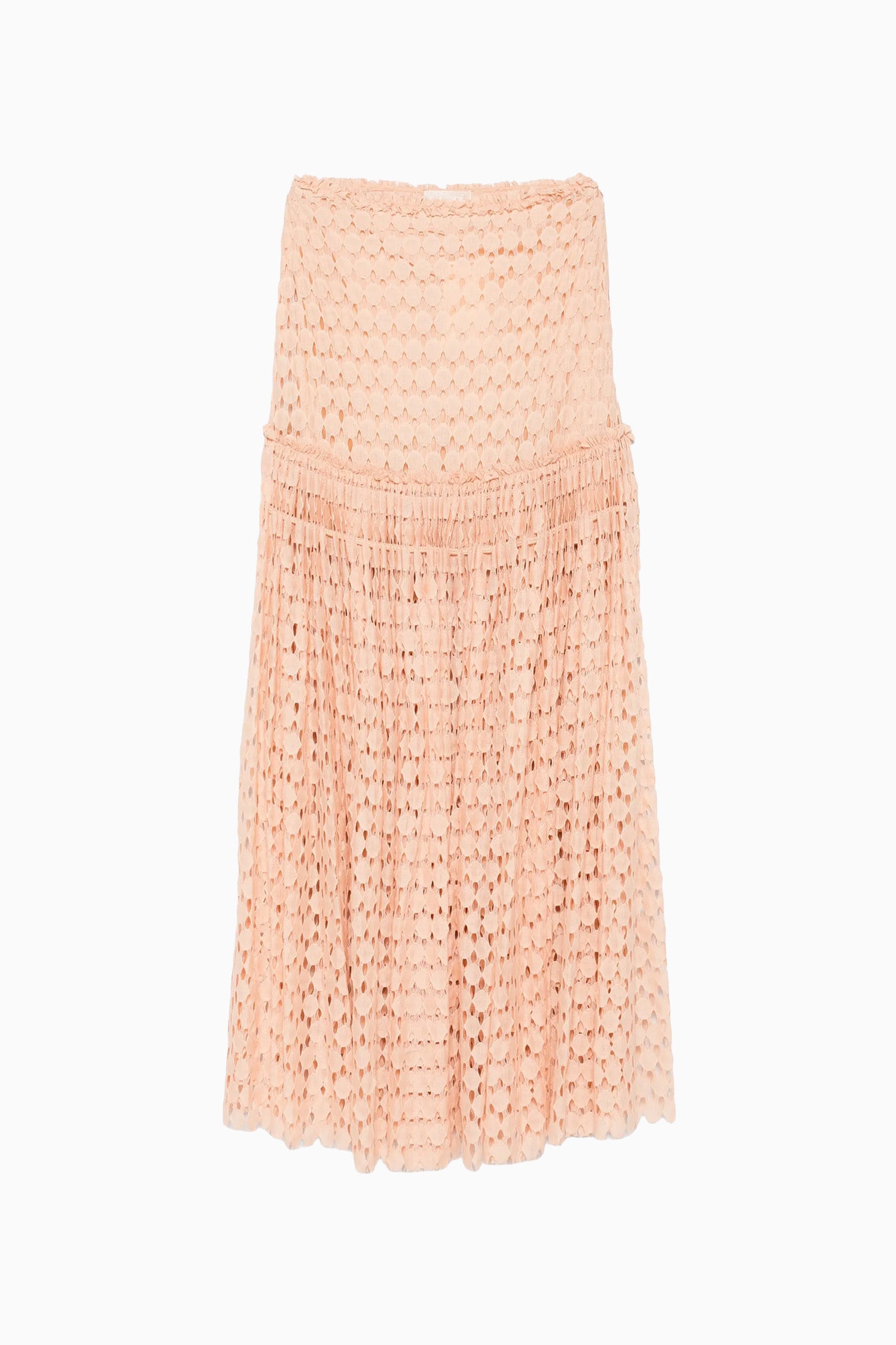 Aris Lace Maxi Skirt - Blush
