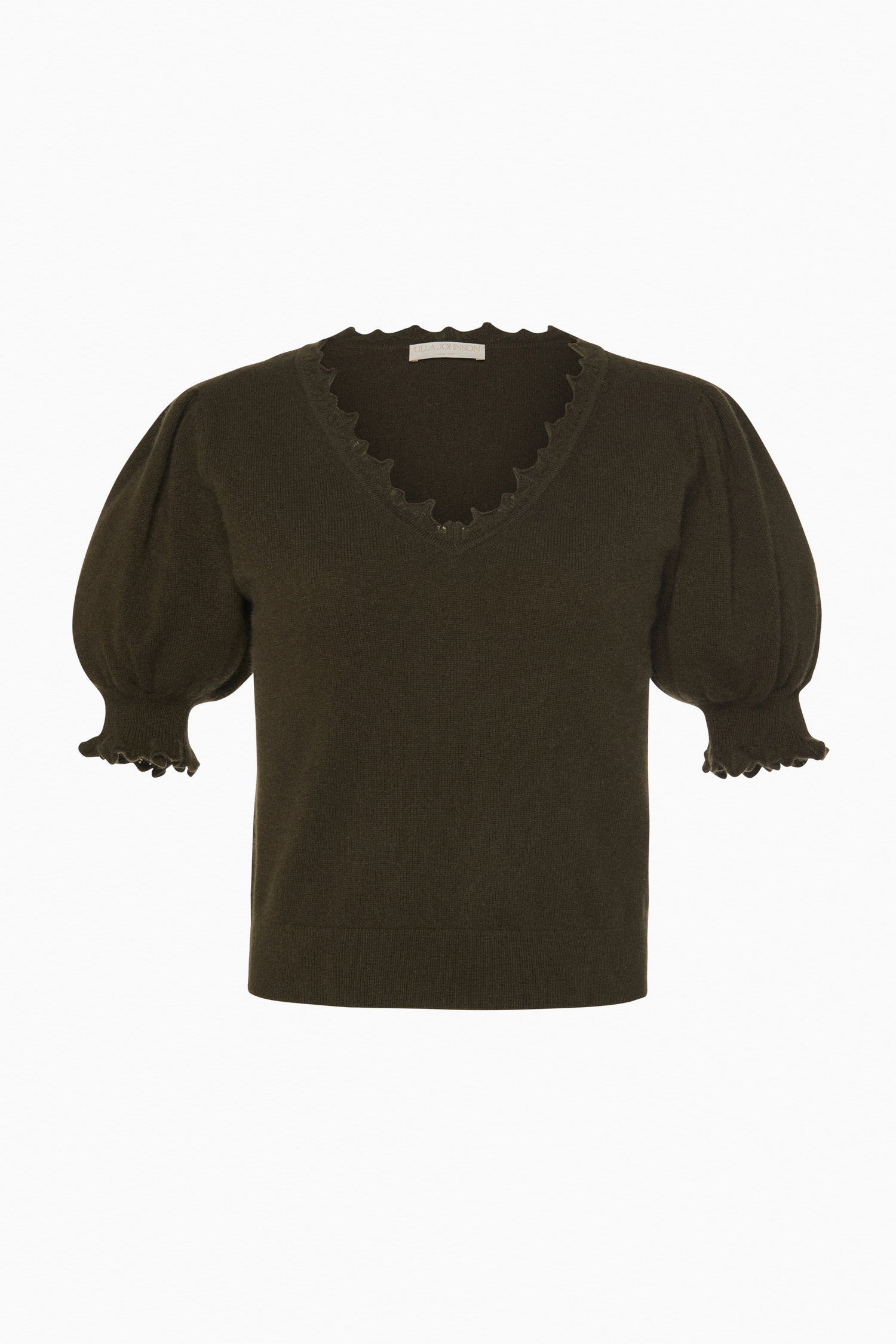 Ulla Johnson Polline Short Sleeve Top - Hunter