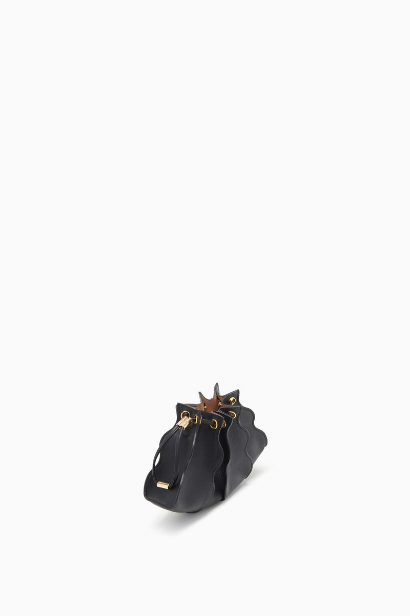 Adria Small Crossbody - Noir Leather Wave Crossbody Bag - Ulla Johnson
