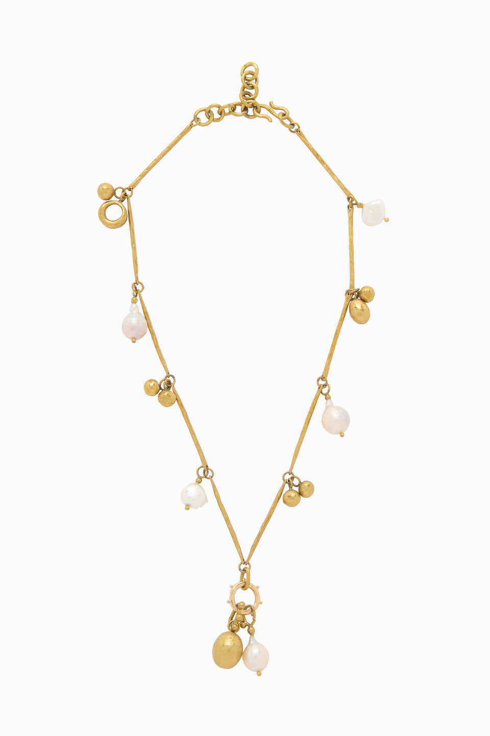 Alora Multi Charm Necklace - Pearl Multi