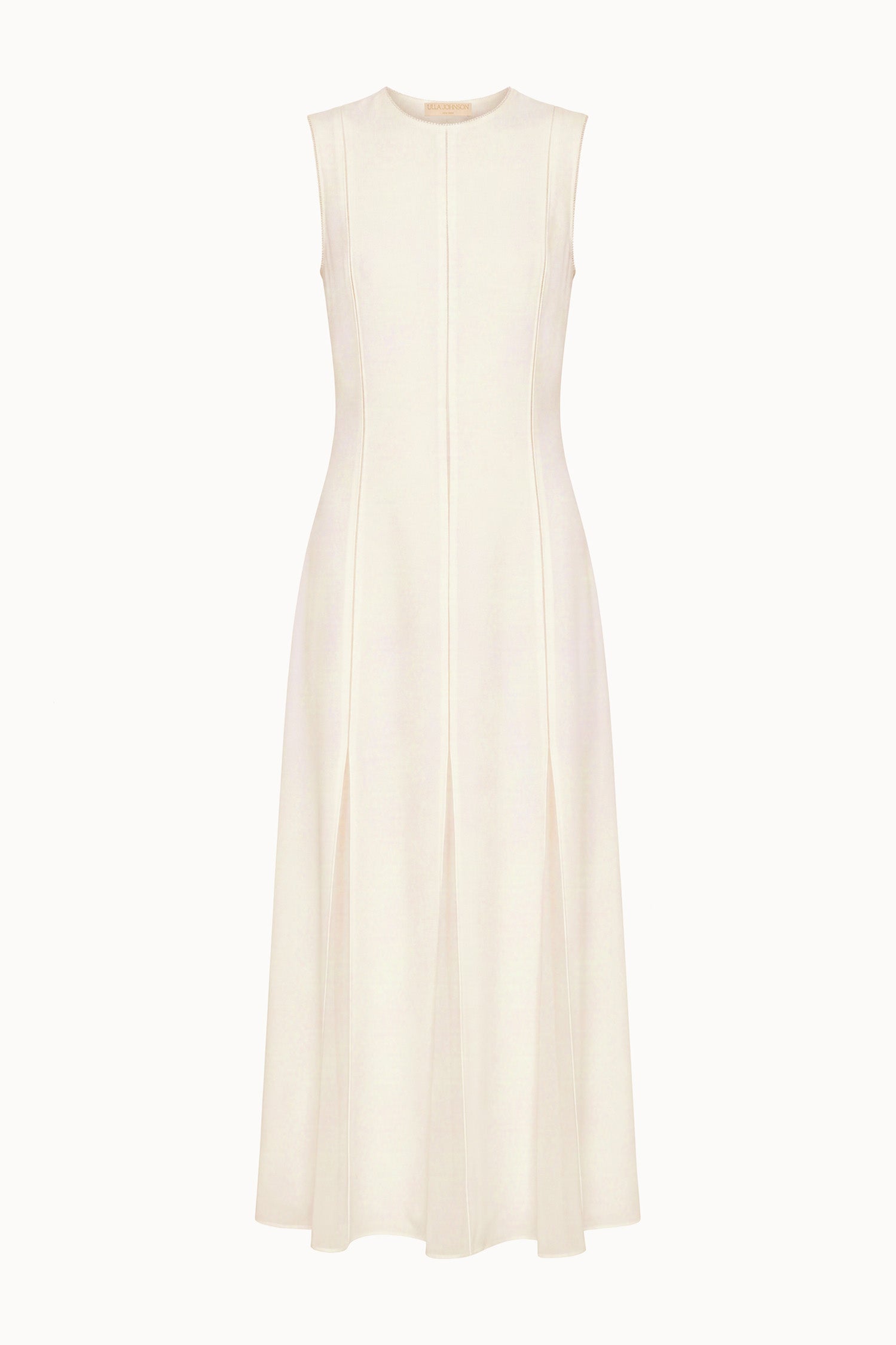 Laure Sleeveless Midi Dress - Pearled Ivory