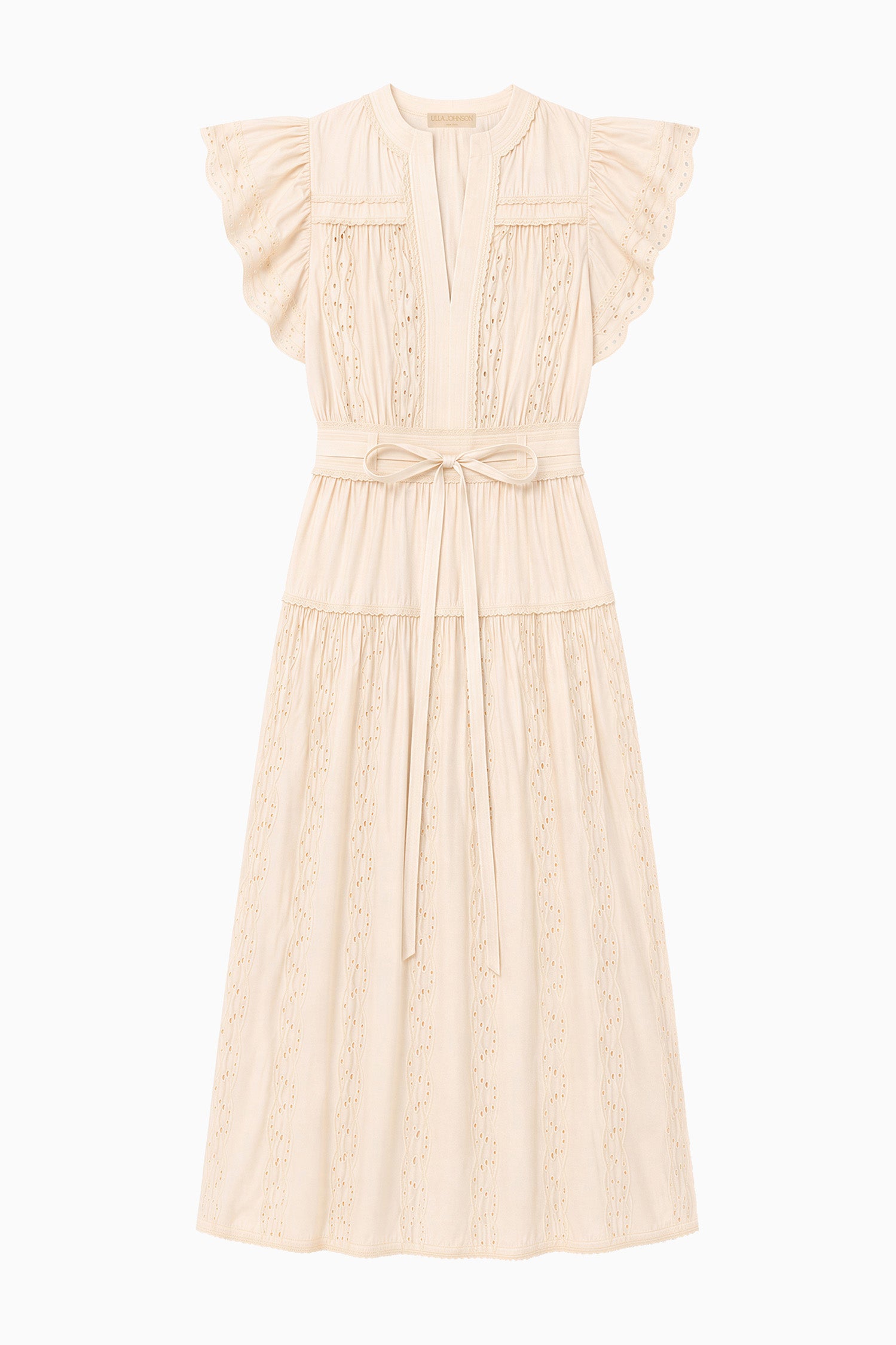 Dani Short Sleeve Cotton Dress - Pearled Ivory