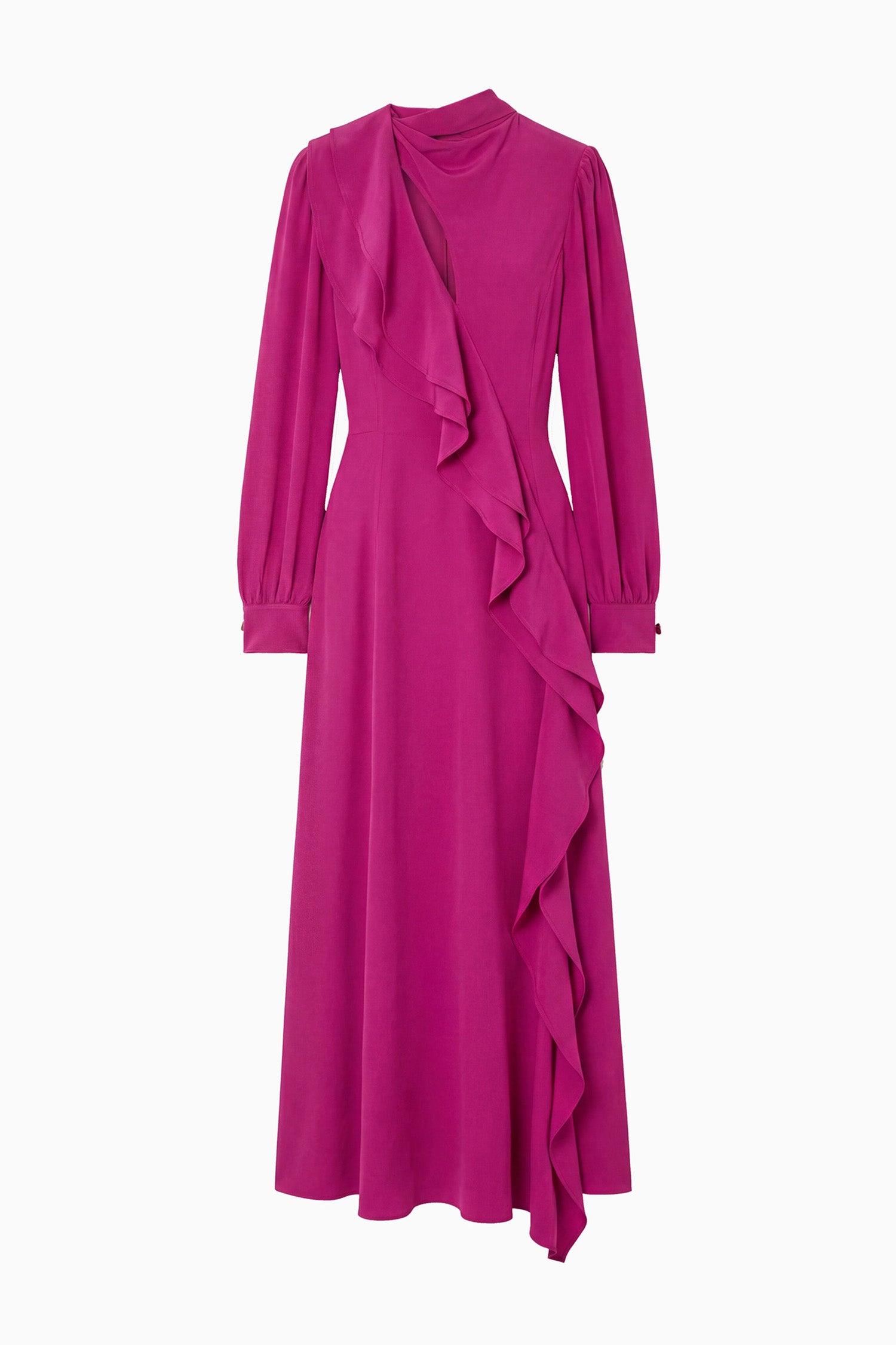 Ulla Johnson Sabrina Long Sleeve Silk Dress - Orchid
