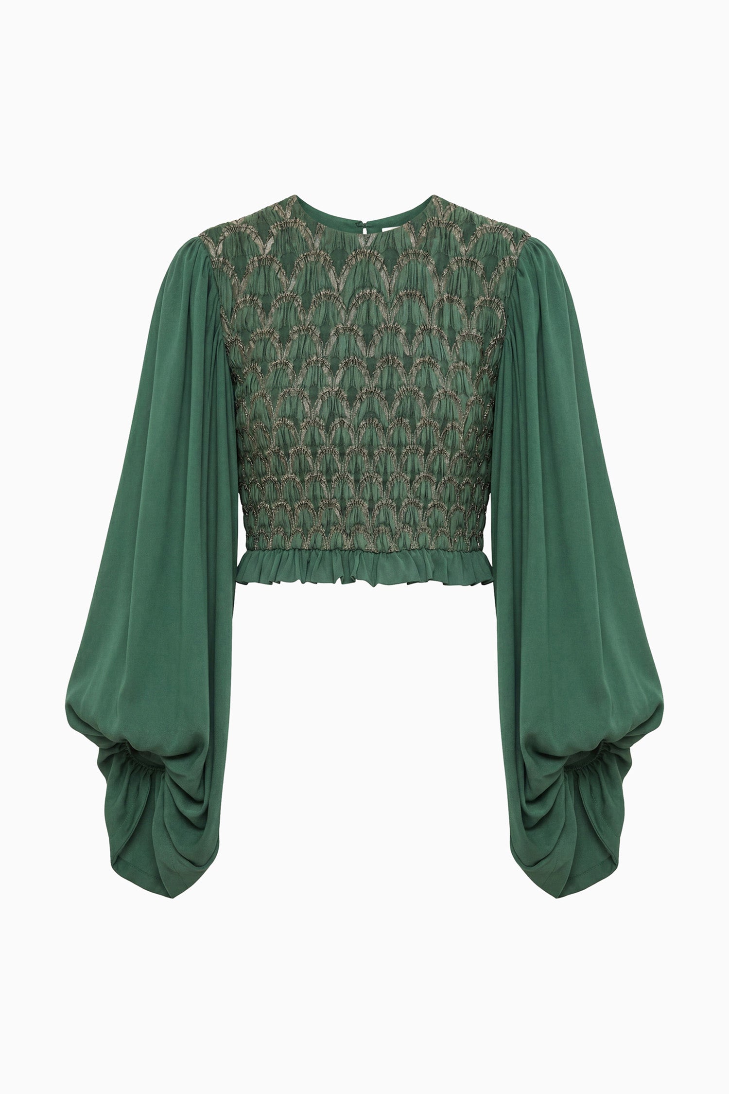 Marlene Long Sleeve Smocked Blouse - Tourmaline