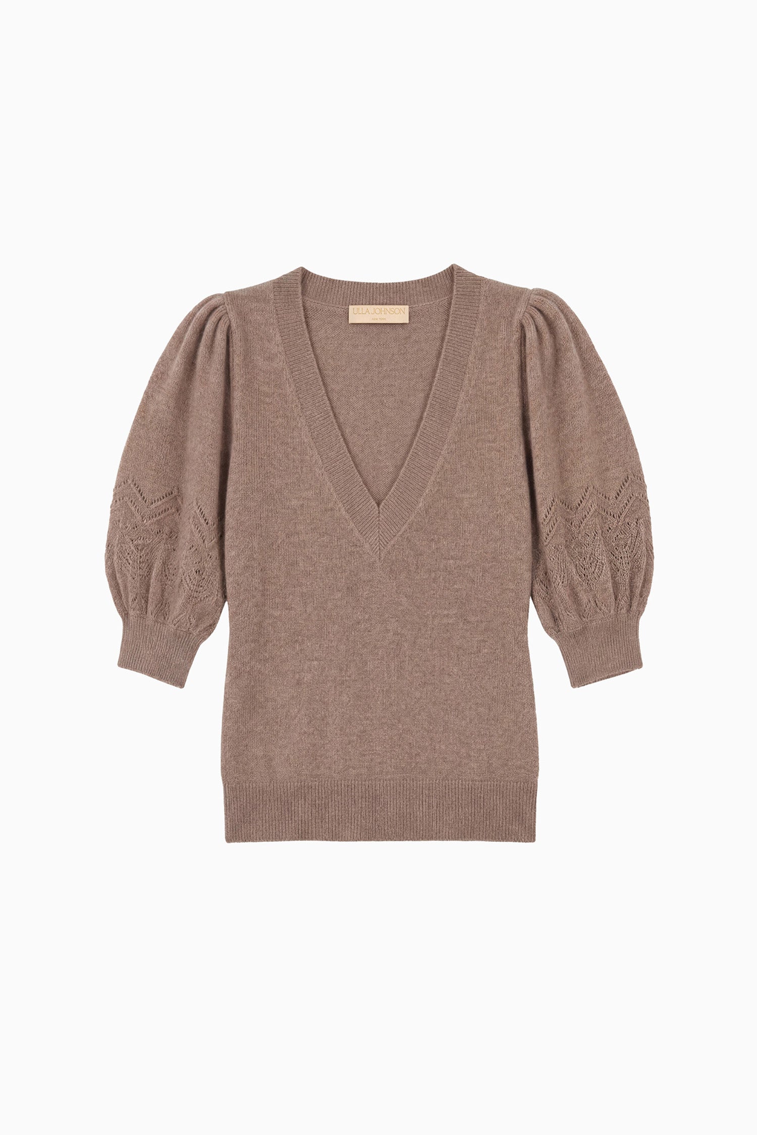 Ulla Johnson Reina Puff Cashmere Top - Driftwood