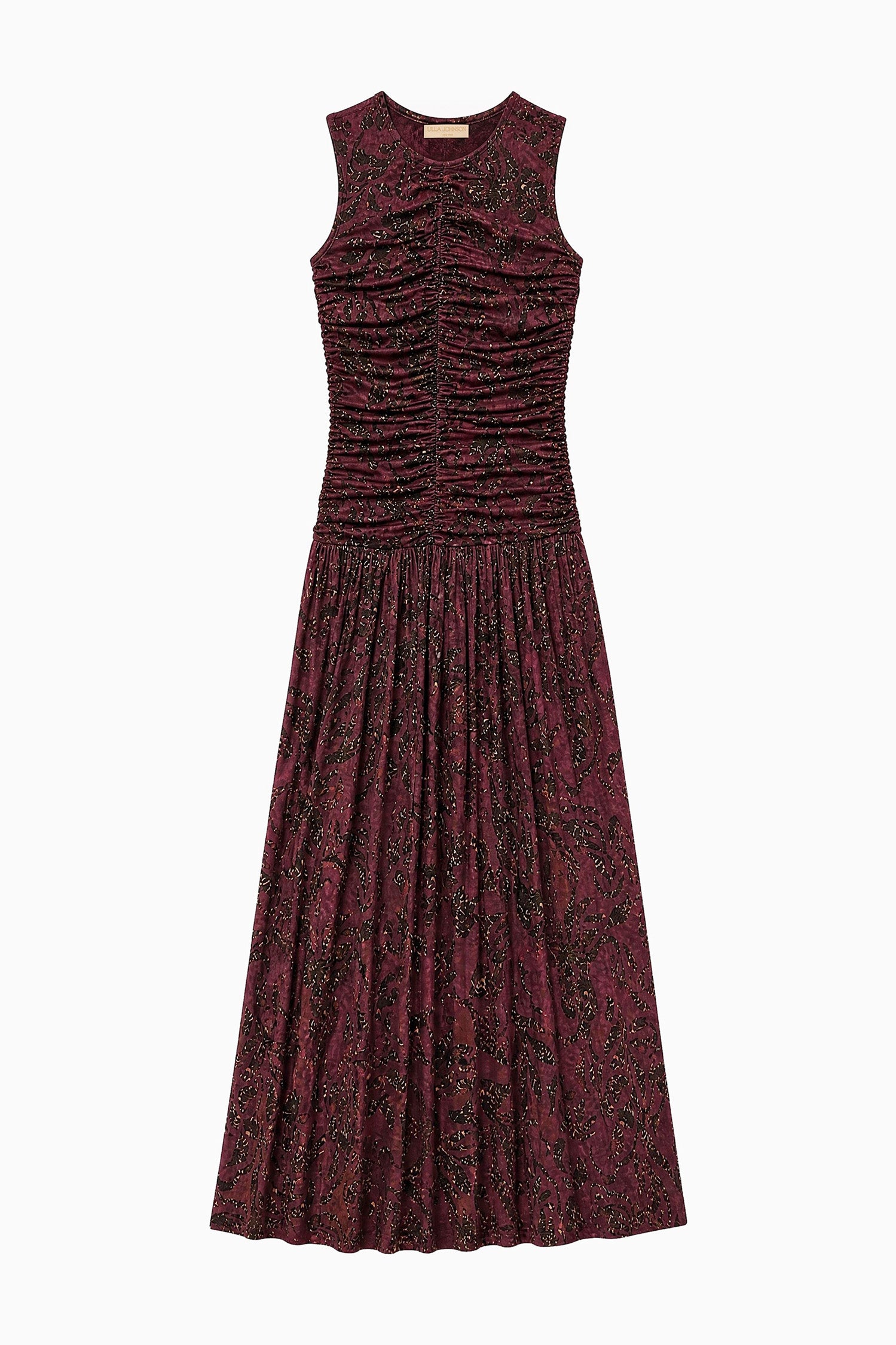 Elora SL Jersey Dress - Claret Floral