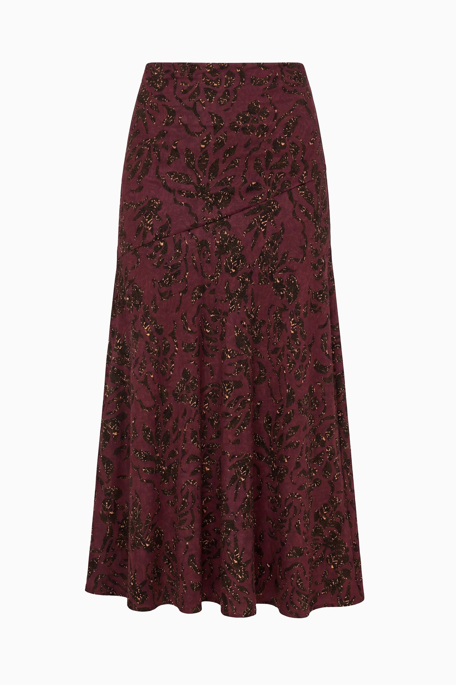 Ulla Johnson Fiona Jersey Skirt - Claret Floral
