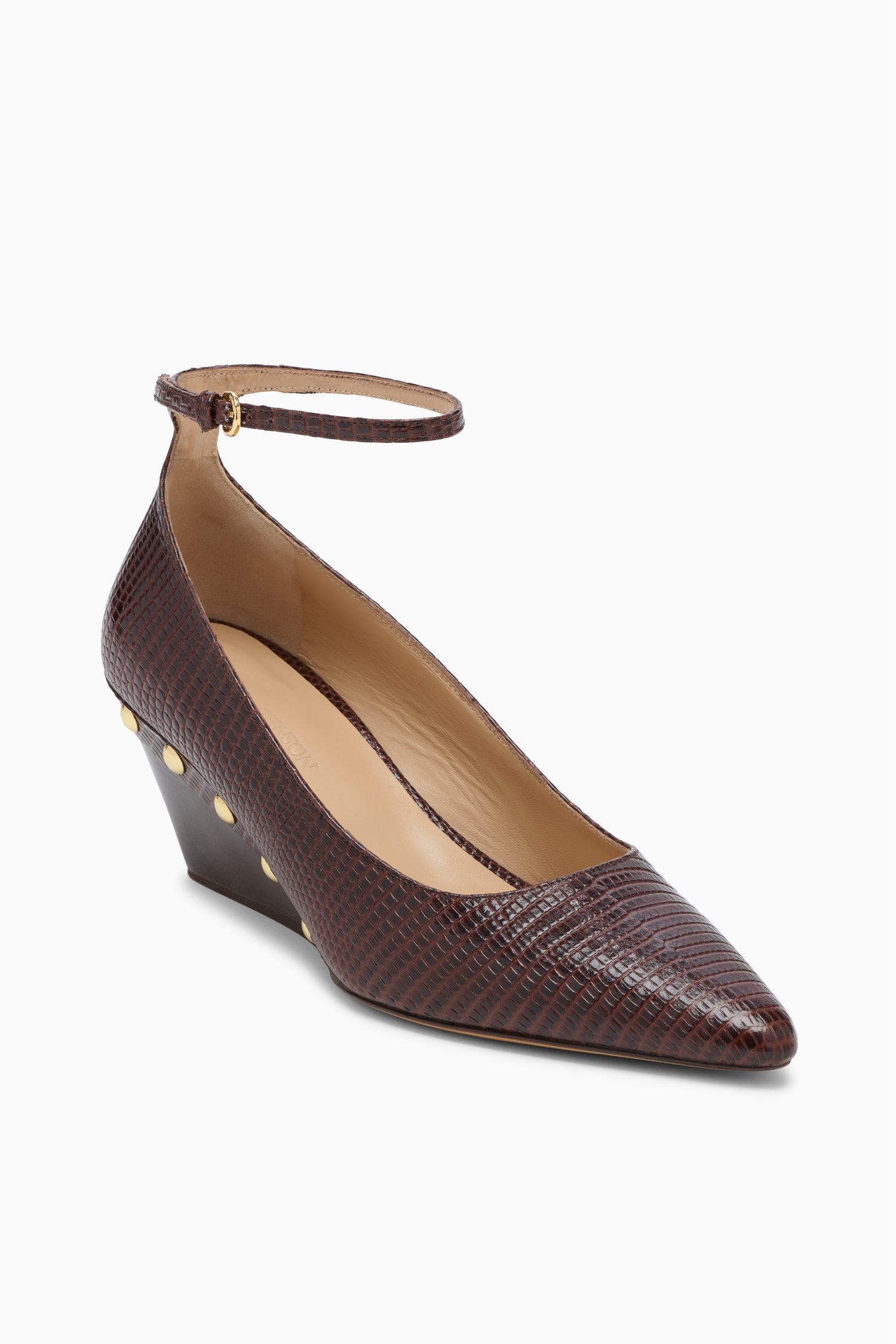 Ulla Johnson Studded Wedge Pump - Mahogany
