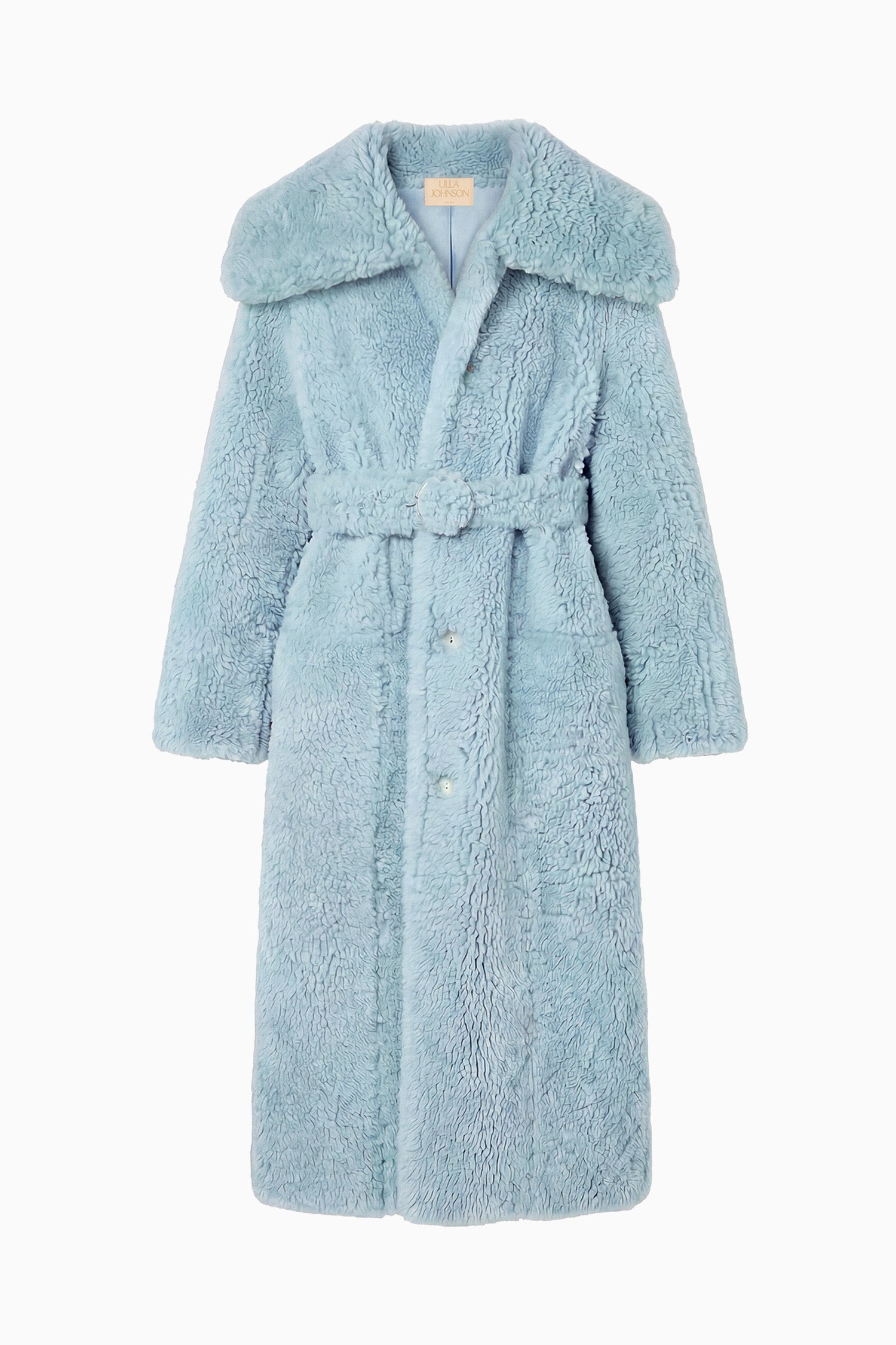 Ulla Johnson Laureline Reversible Shearling Coat - Turquoise