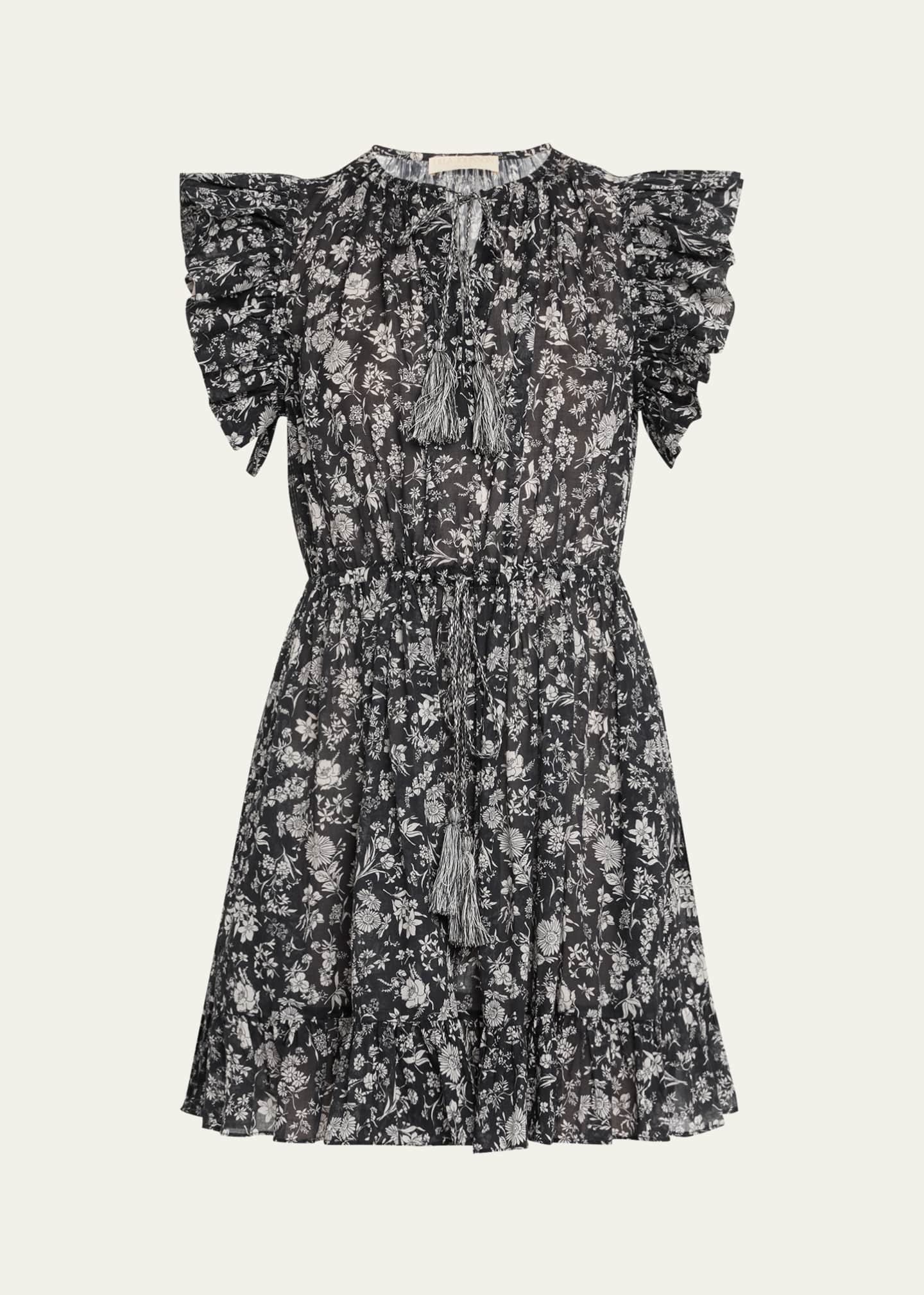 Kalina Mini Dress Coverup - Midnight Bloom