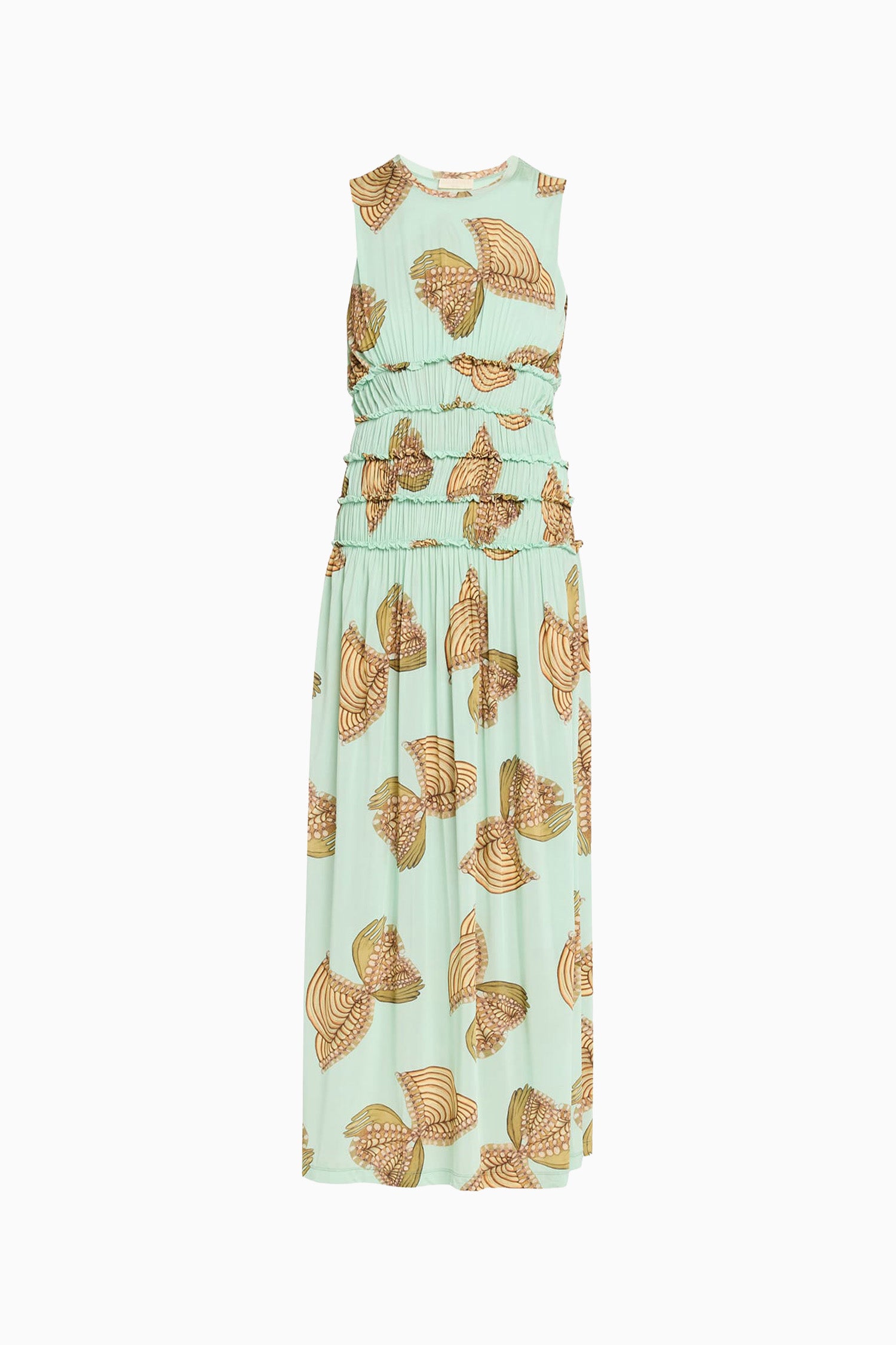 Kamaria SL Ruched Waist Dress - Water Blossoms
