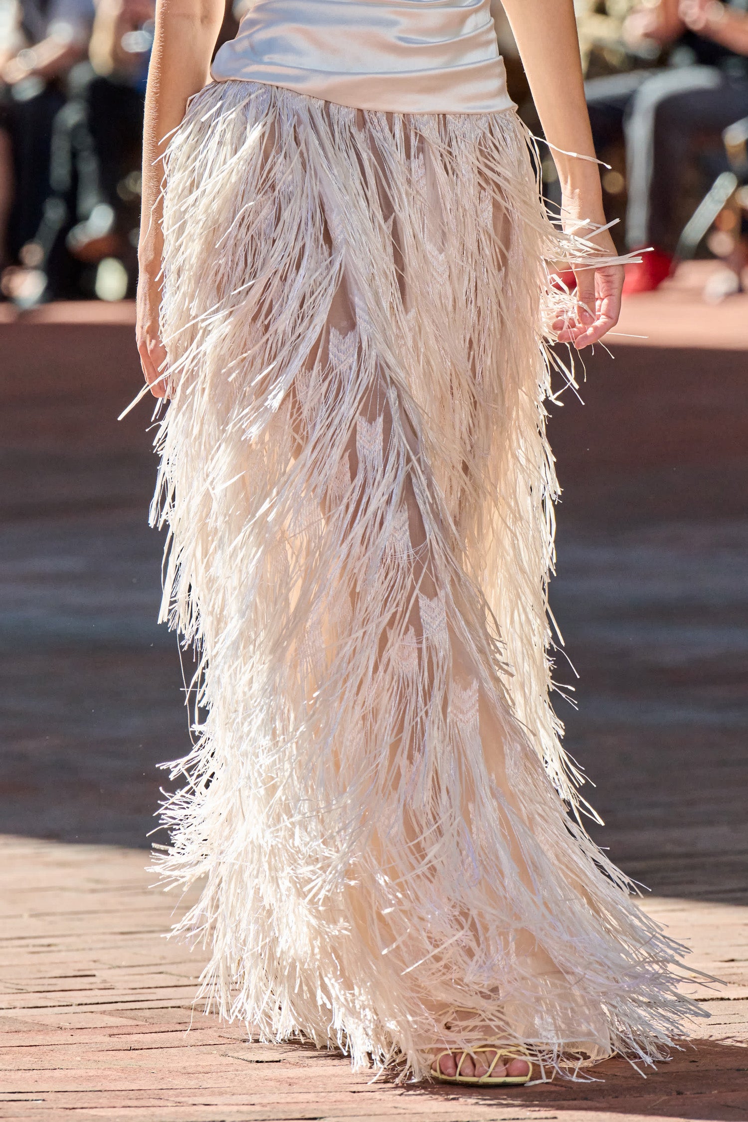 Ulla Johnson Giselle Fransen Abendkleid - Ecru