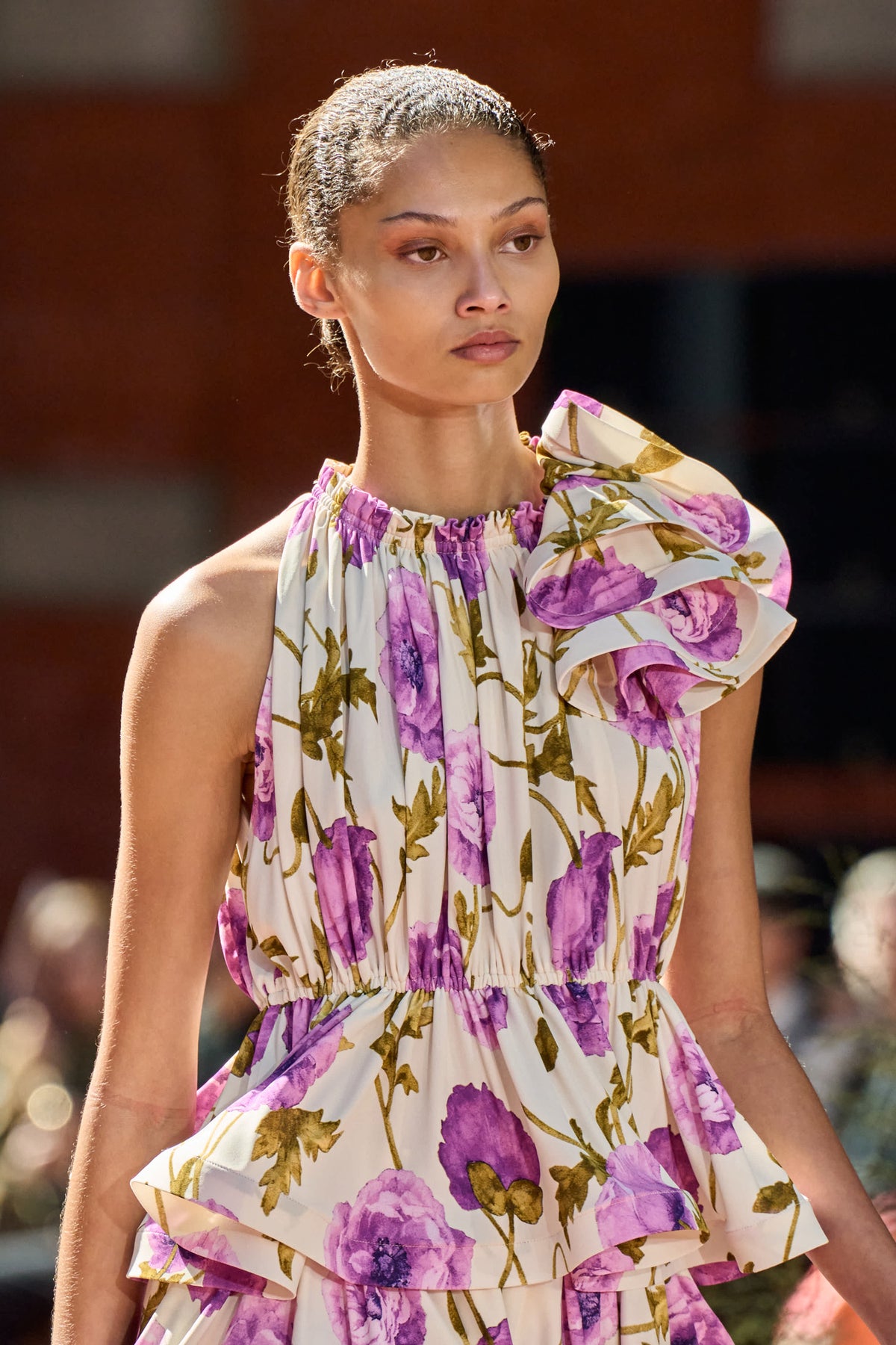 Haut péplum halter Mireille - Lila