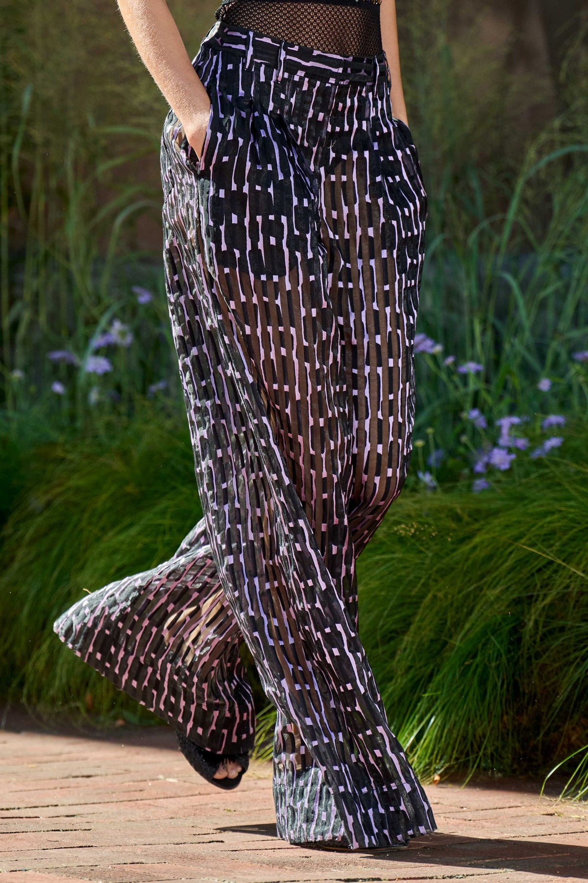Stone Wide Leg Hose - Hollyhock