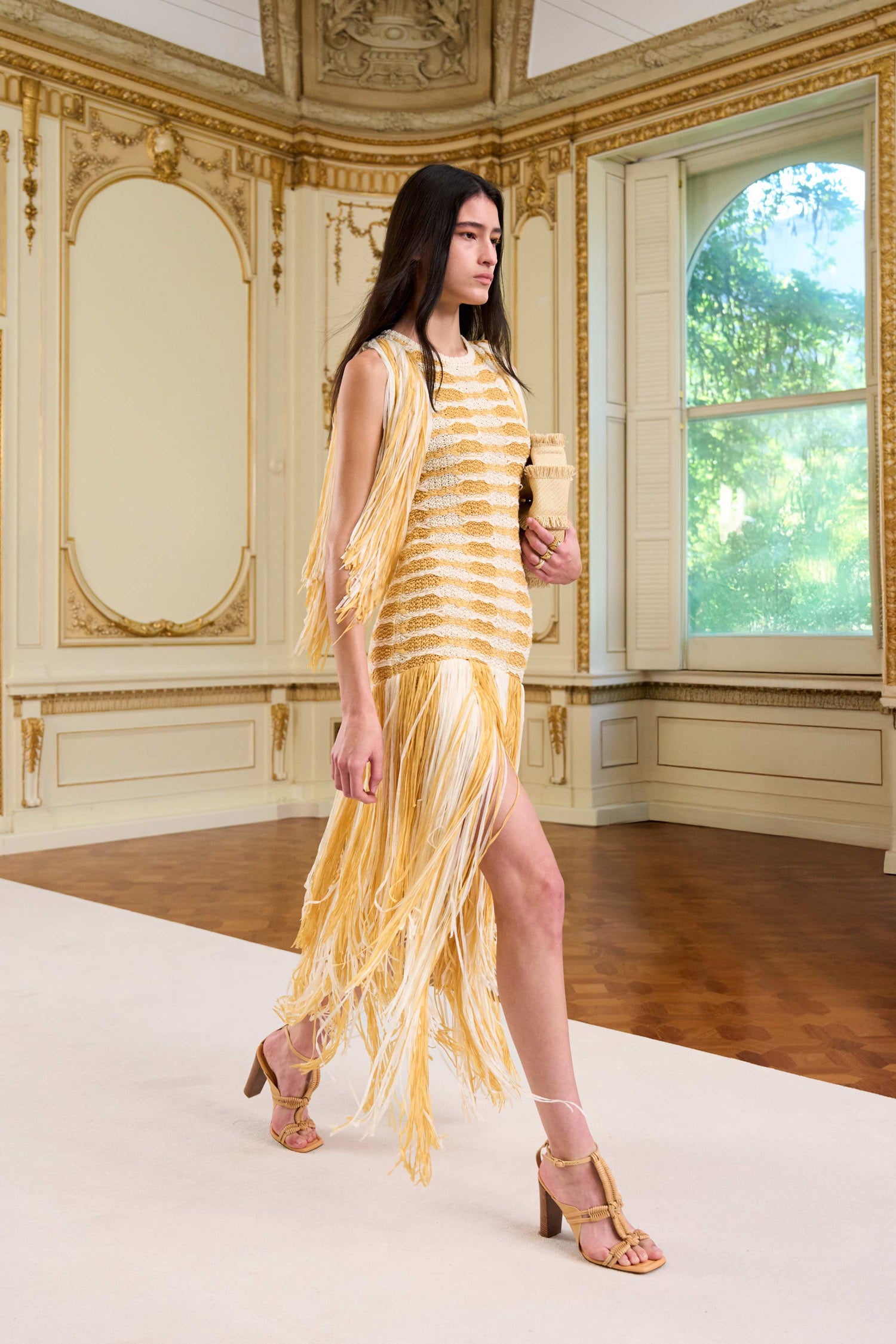 Silvia Fringe Knit Dress - Beach