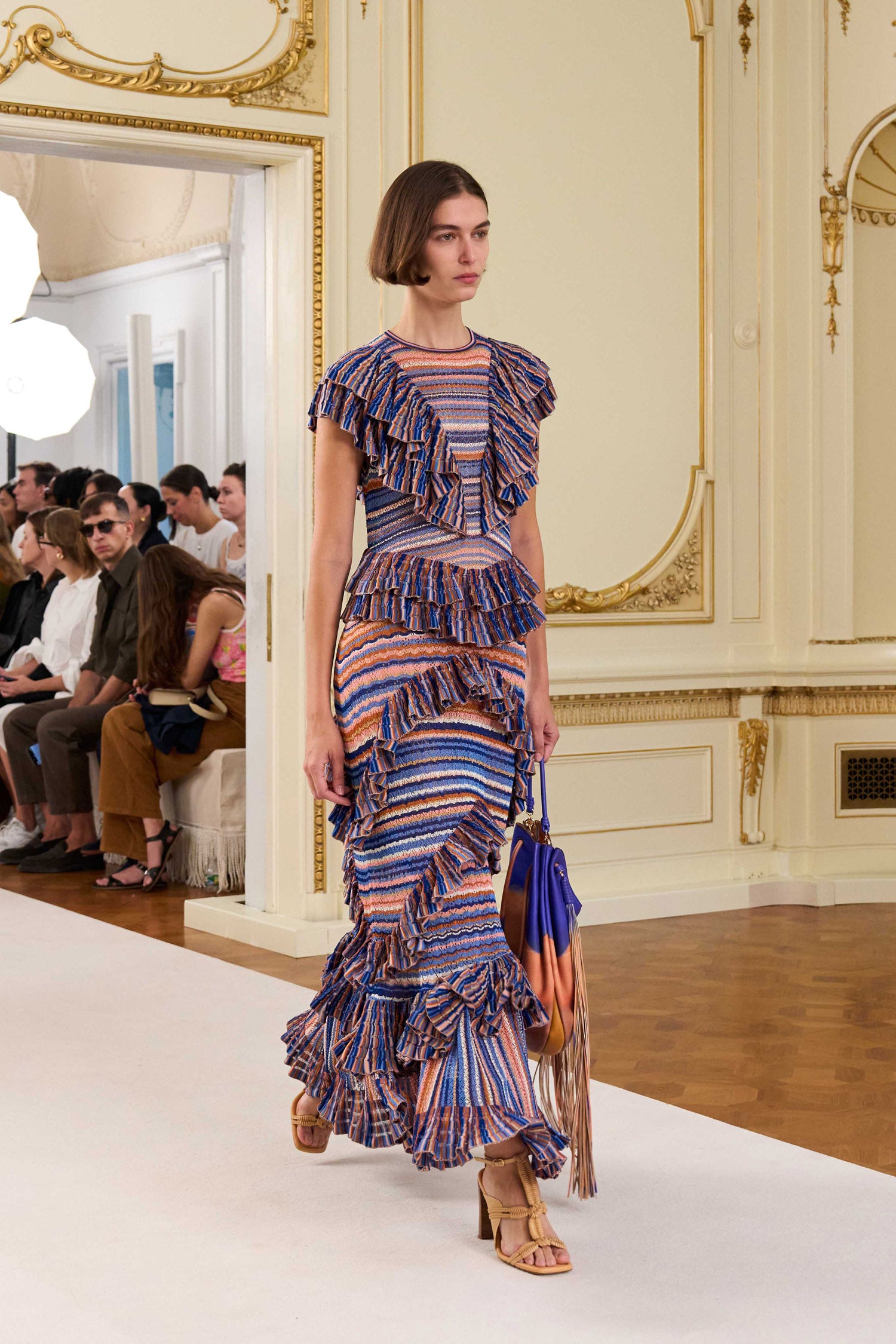 Ulla Johnson Raina Ruffle Knit Dress - Sunset