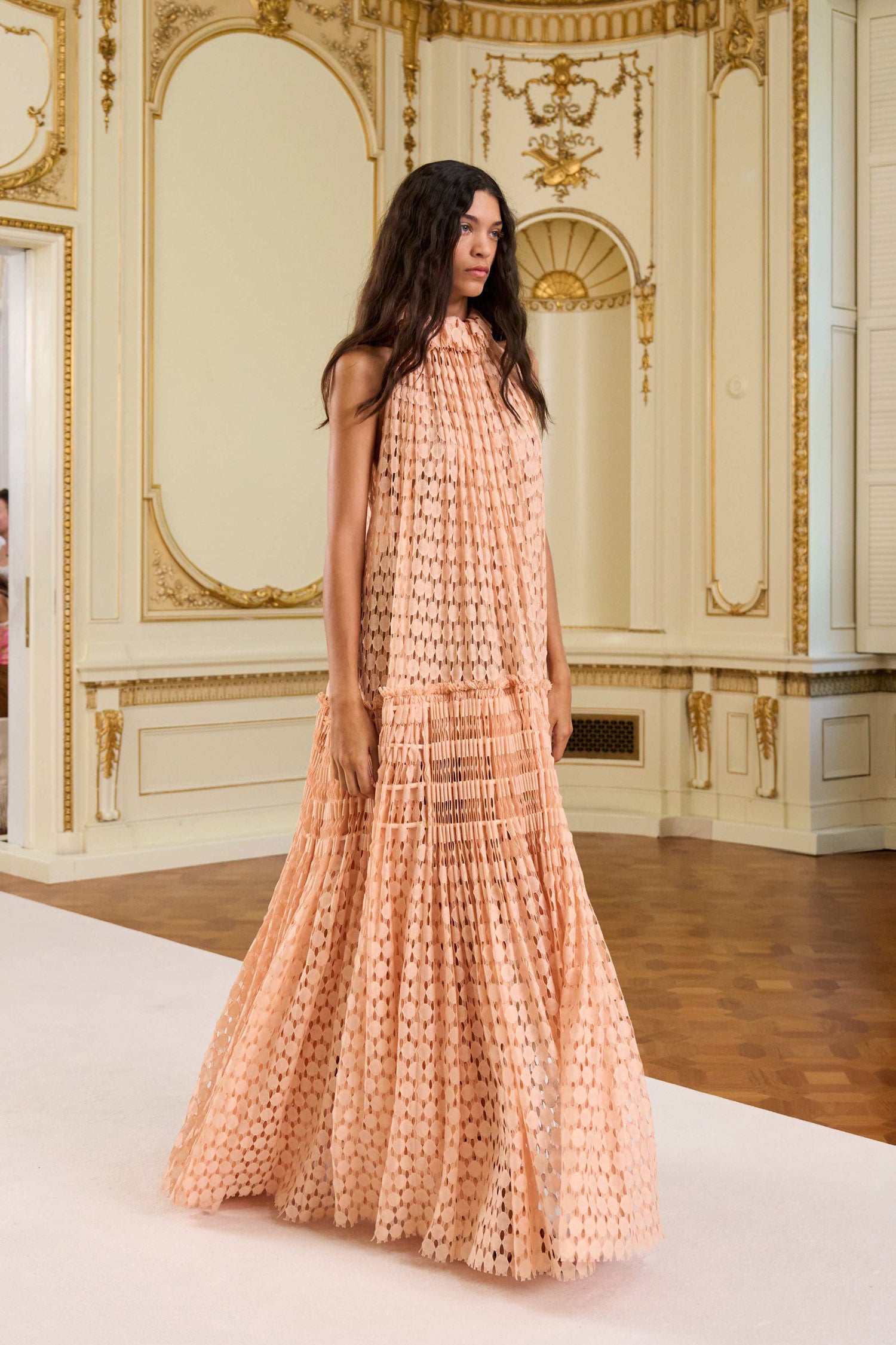 Ulla Johnson Anouk Lace High Neck Gown - Blush