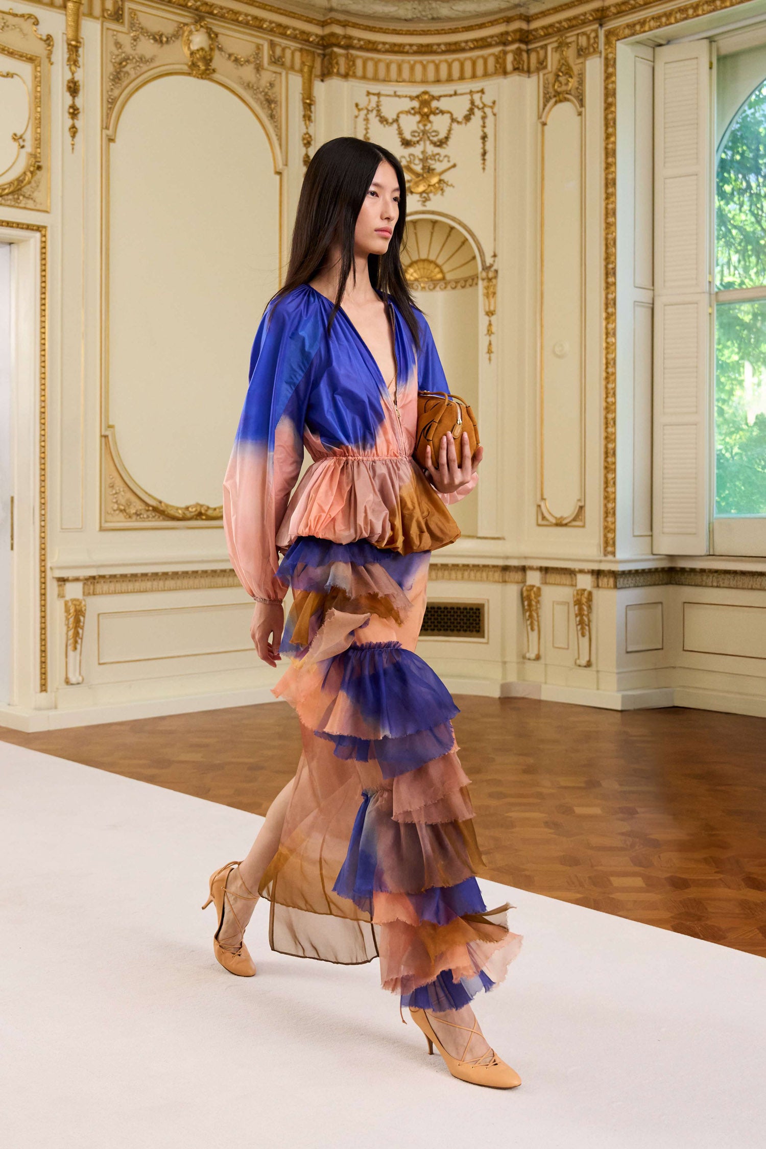 Yelena Ruffle Organza Skirt - Moontide