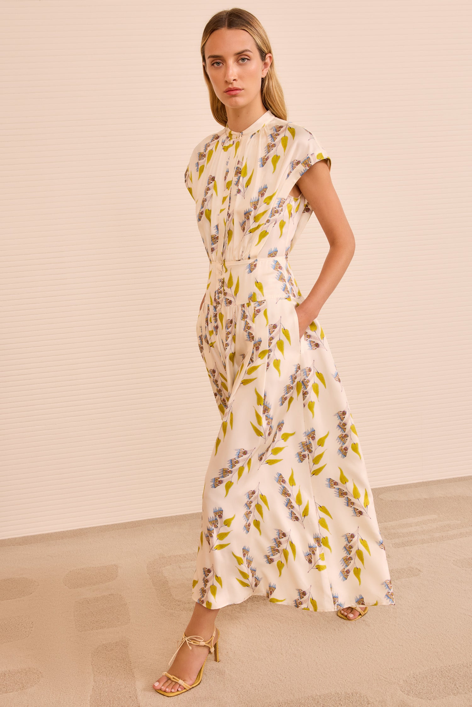 Lausanne SL Button Up Dress - Infinite Flower