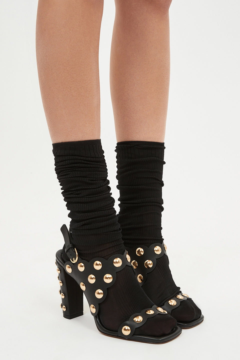 Netra Knee High Silk Socks - Noir
