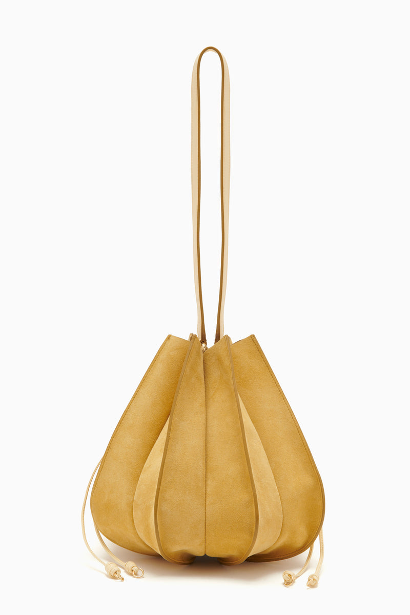 Ulla Johnson Lotus Flower Leather Pochette Bucket Bag