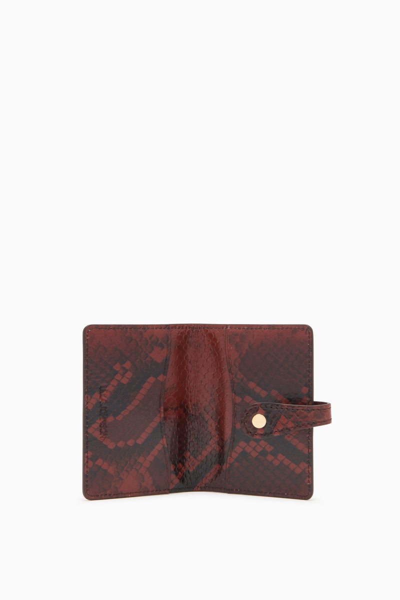 Alvie Cardholder - Umber Embossed Colorblock Leather Cardholder 