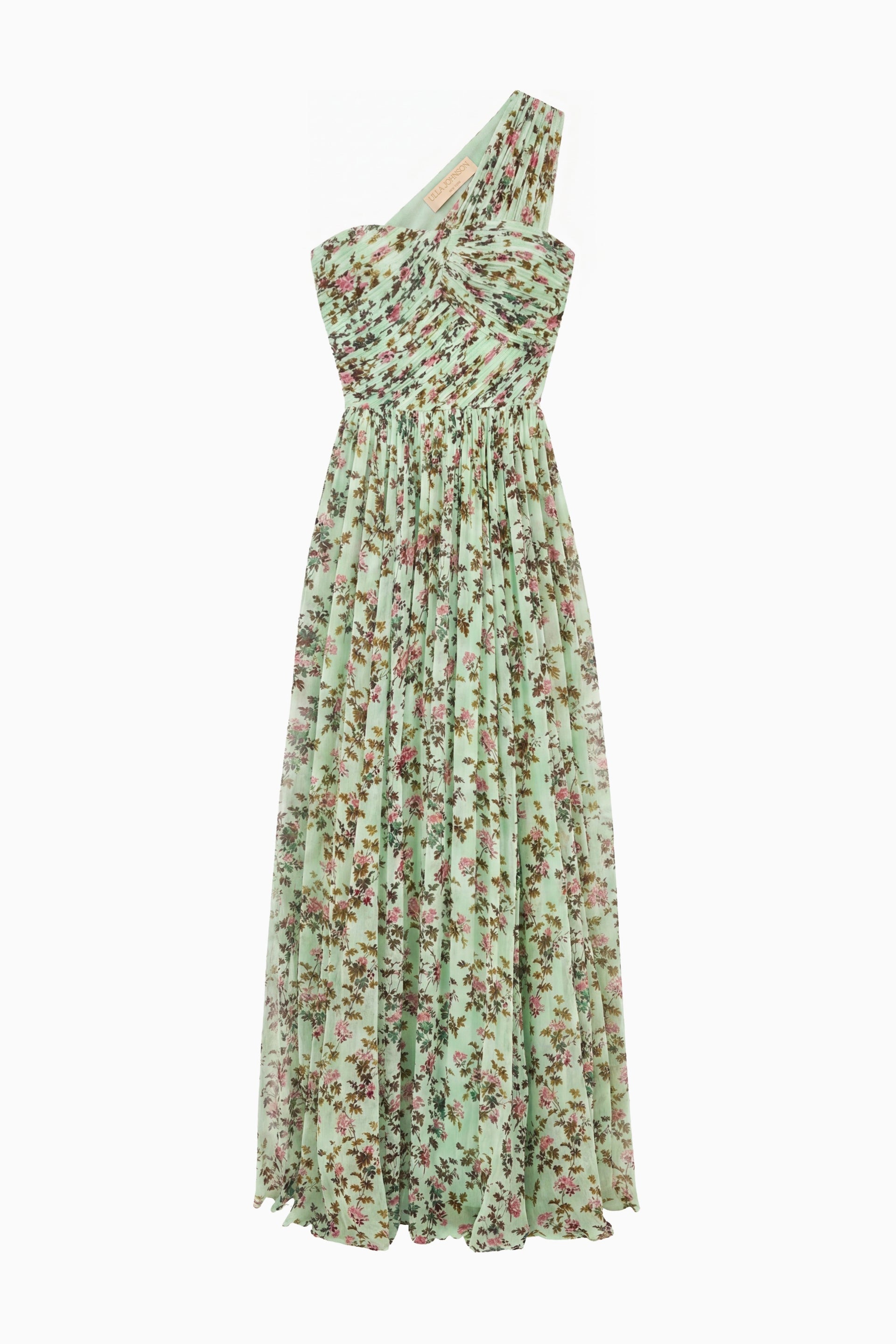 Ulla Johnson Aureline Silk One Shoulder Gown - Opaline