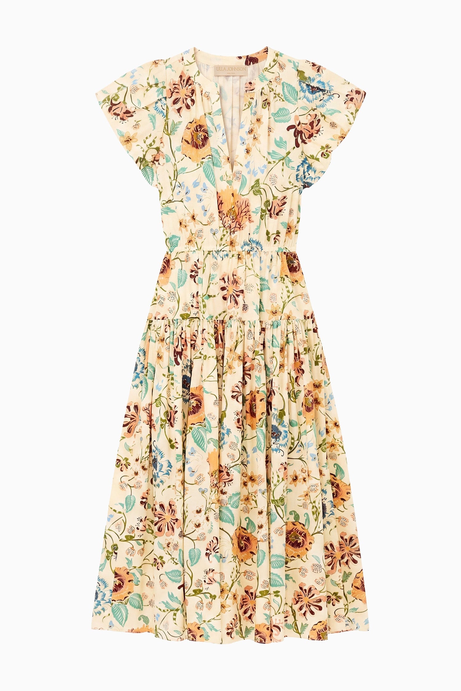 Ulla Johnson Marin Cotton Midi Dress - Abalone