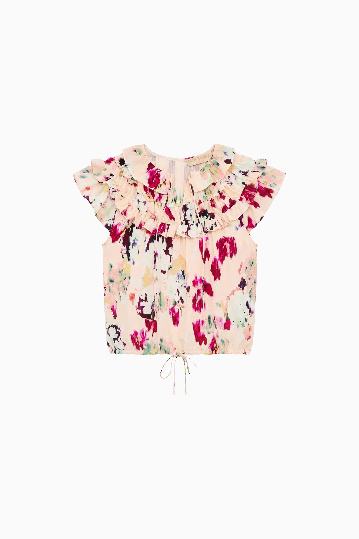 Eleonore Silk Top - Summer Garden