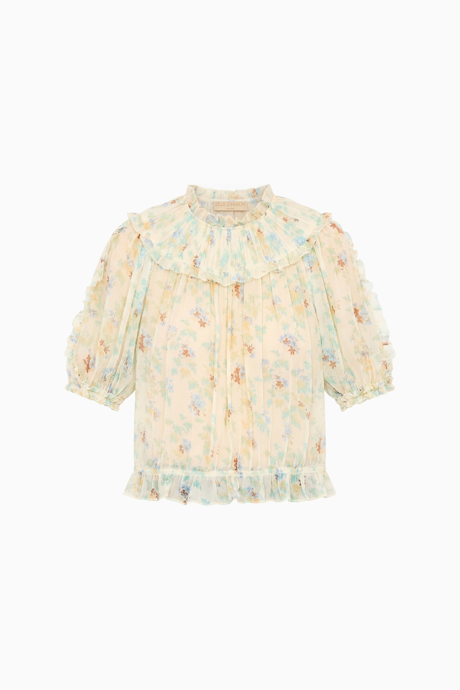 Ulla Johnson Solenne SS Silk Top - Moon Petal