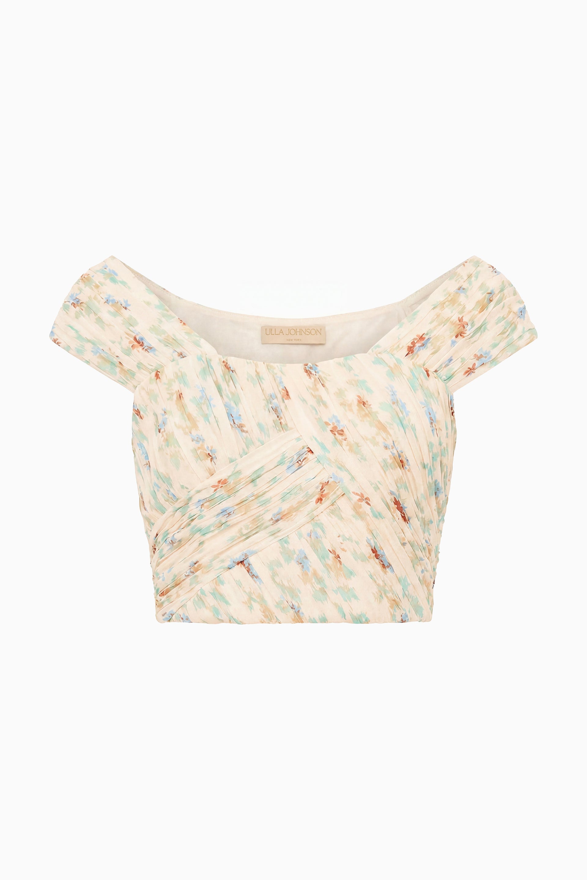 Ulla Johnson Sylvie Off the Shoulder Crop Top - Moon Petal