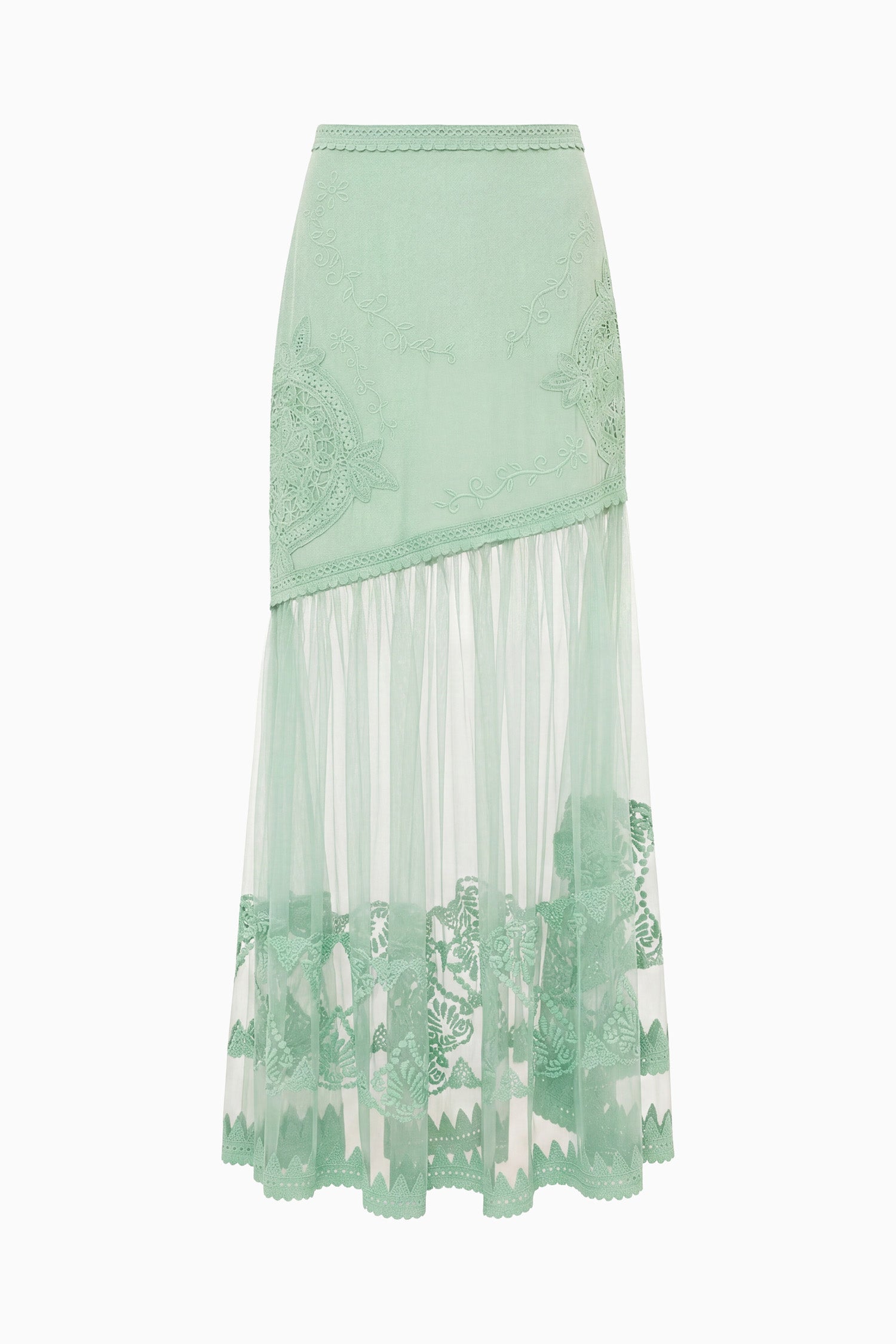 Elspeth Silk Midi Skirt - Arctic