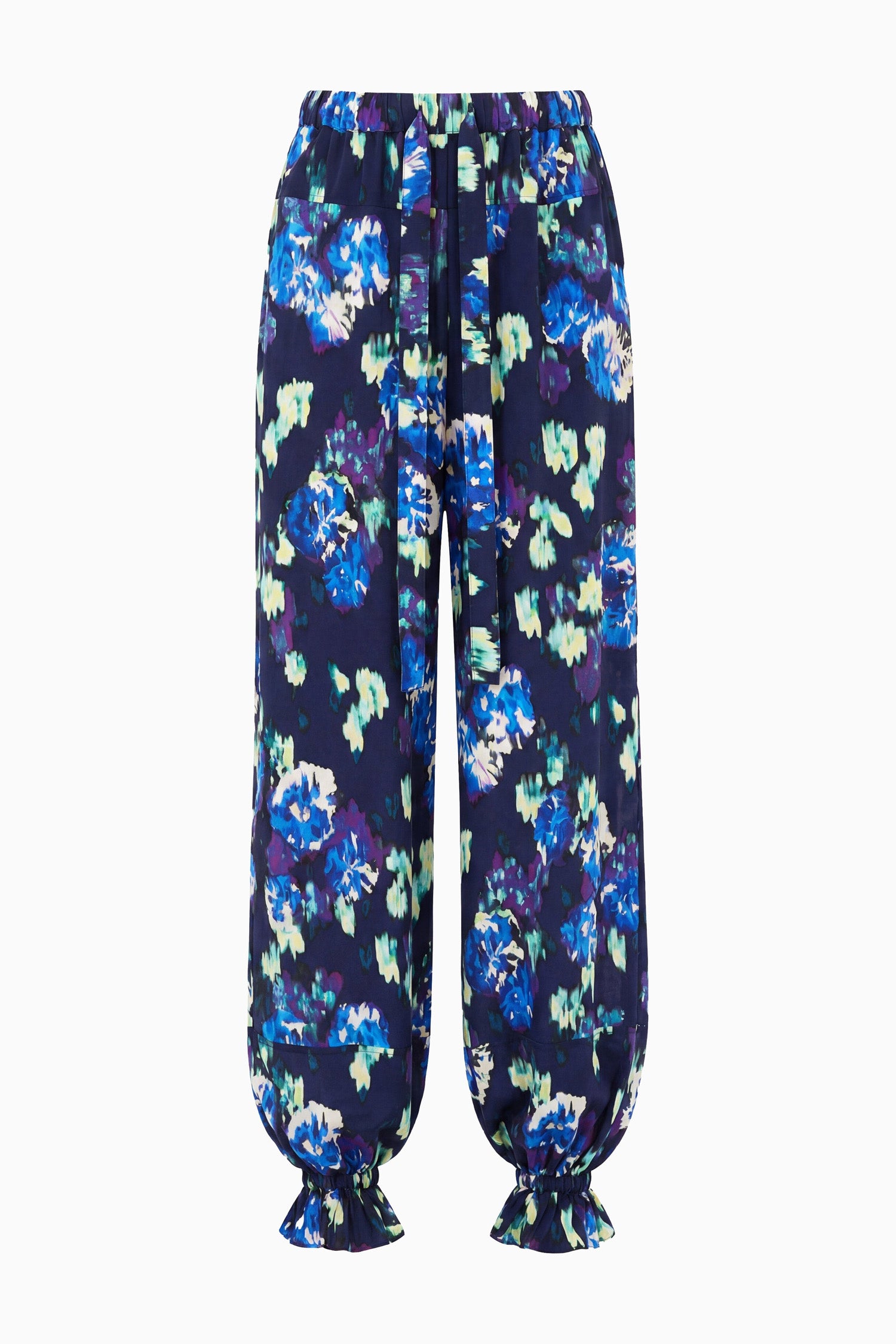 Octavia Silk Cinched Pant - Evening Bloom