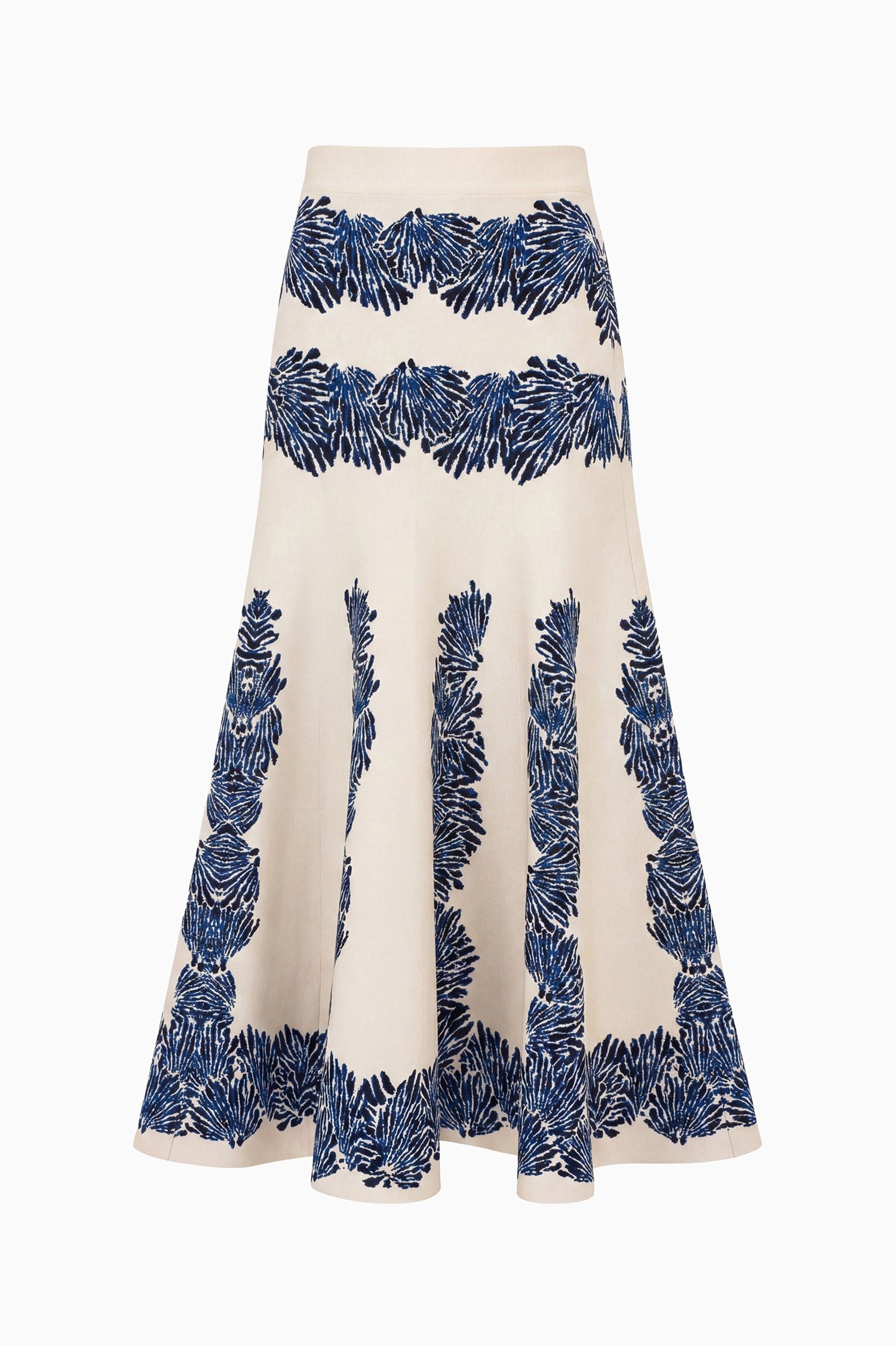 Alessia Knit Jacquard Skirt - Ocean
