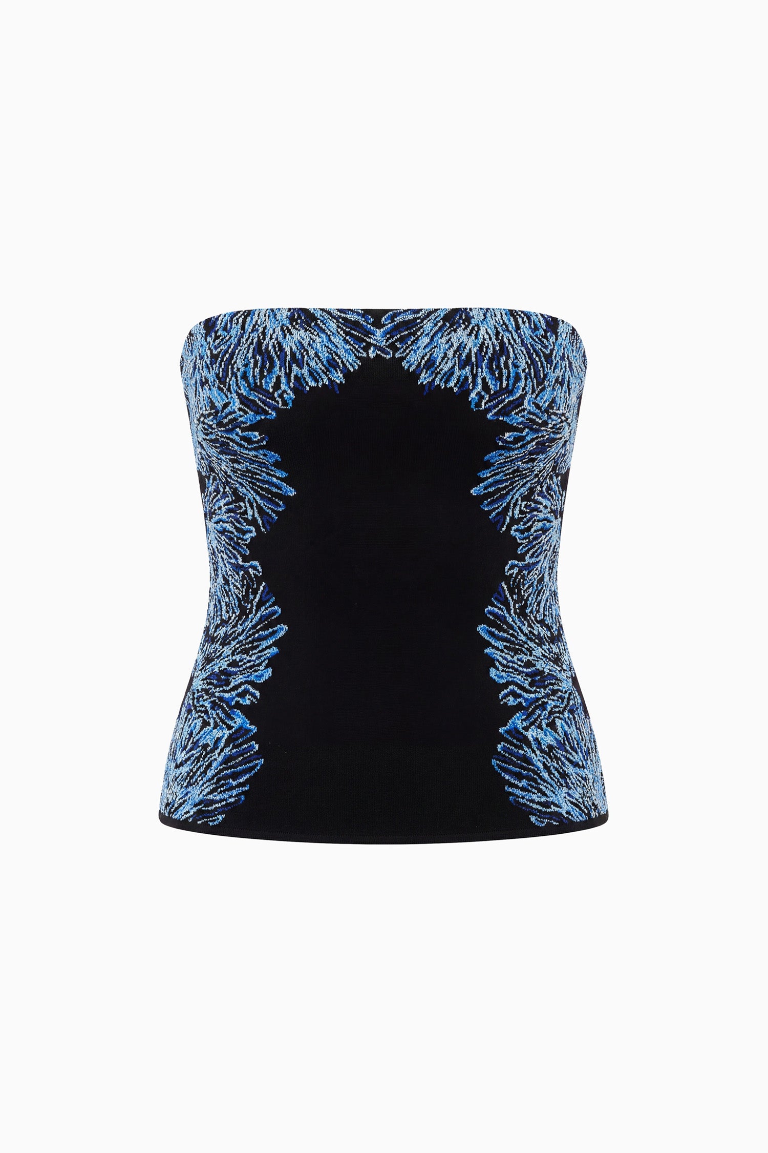 Ulla Johnson Madelie Strapless Knit Jacquard Top - Lapis