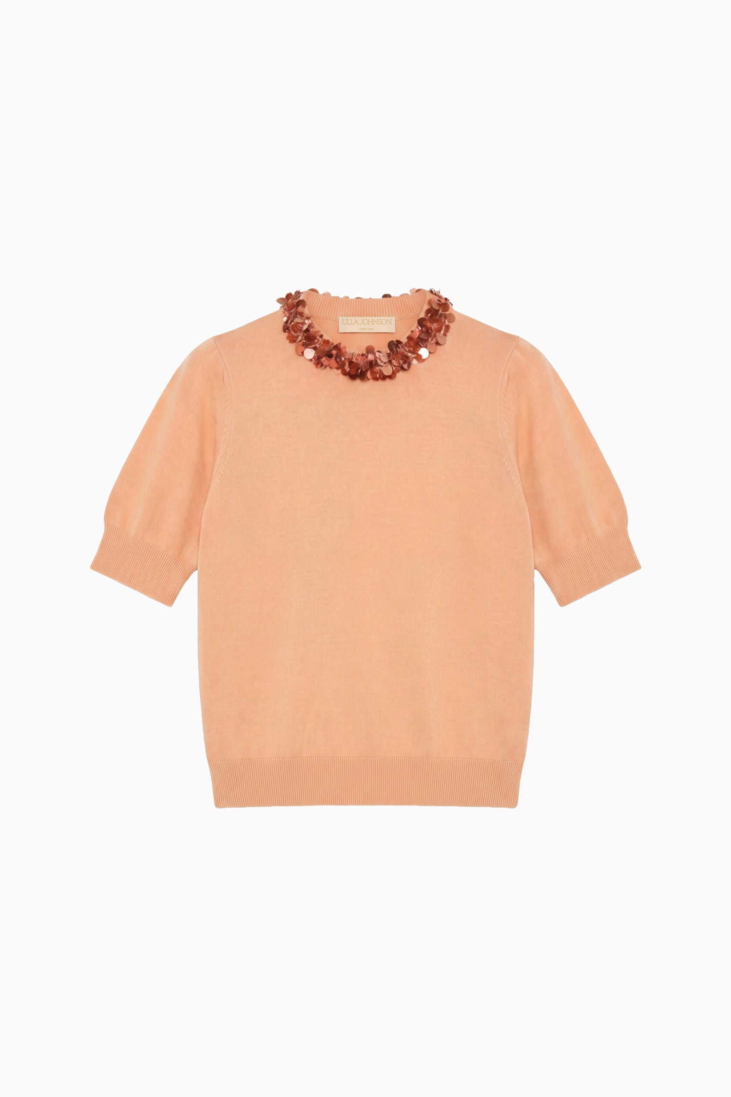 Ulla Johnson Jude Embellished Top - Coral