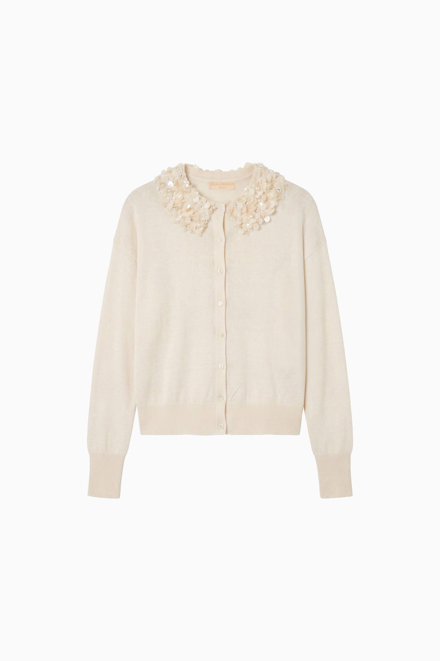 Ulla Johnson Anna Embellished Cardigan - Pearled Ivory