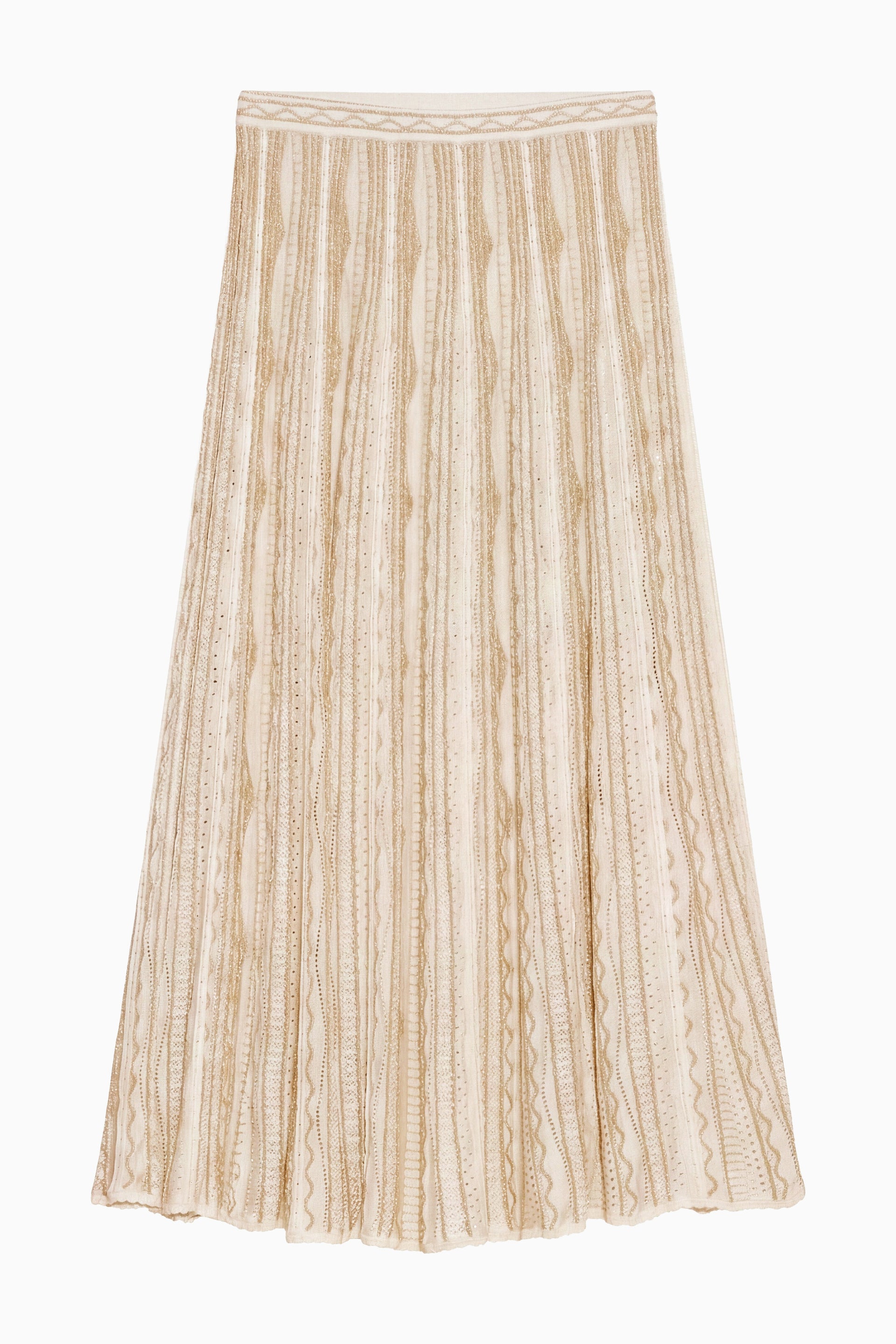 Clio Knit Midi Skirt - Conch
