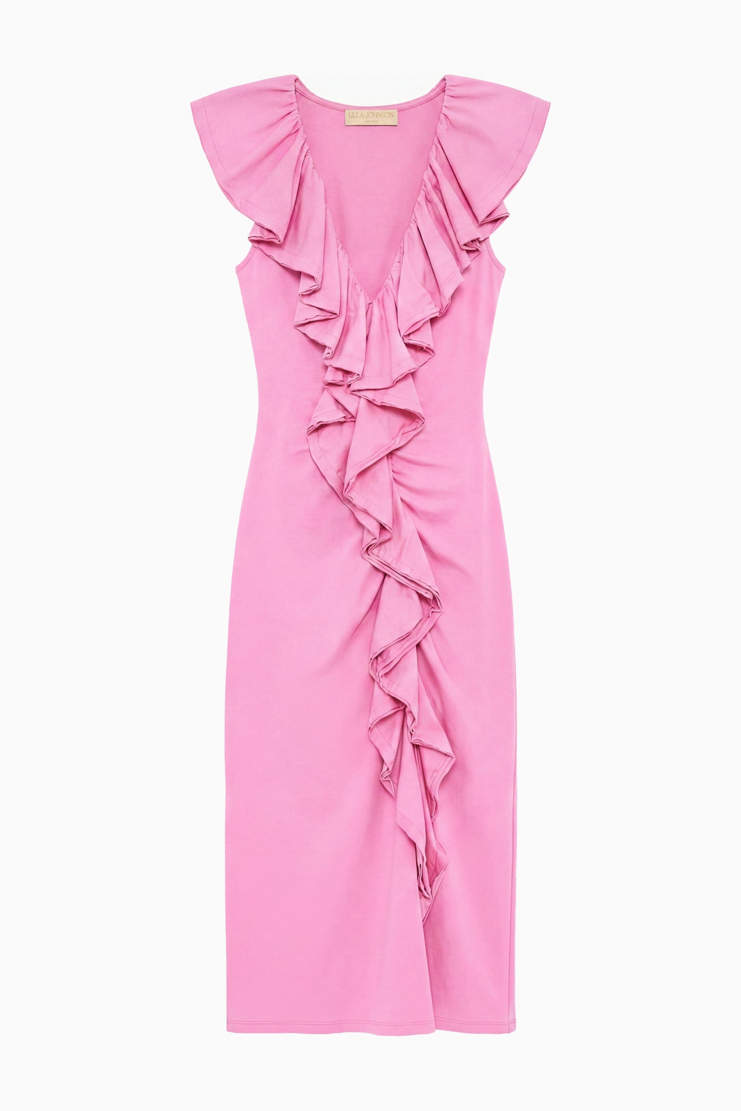 Chiara Cotton Ruffle Dress - Petunia