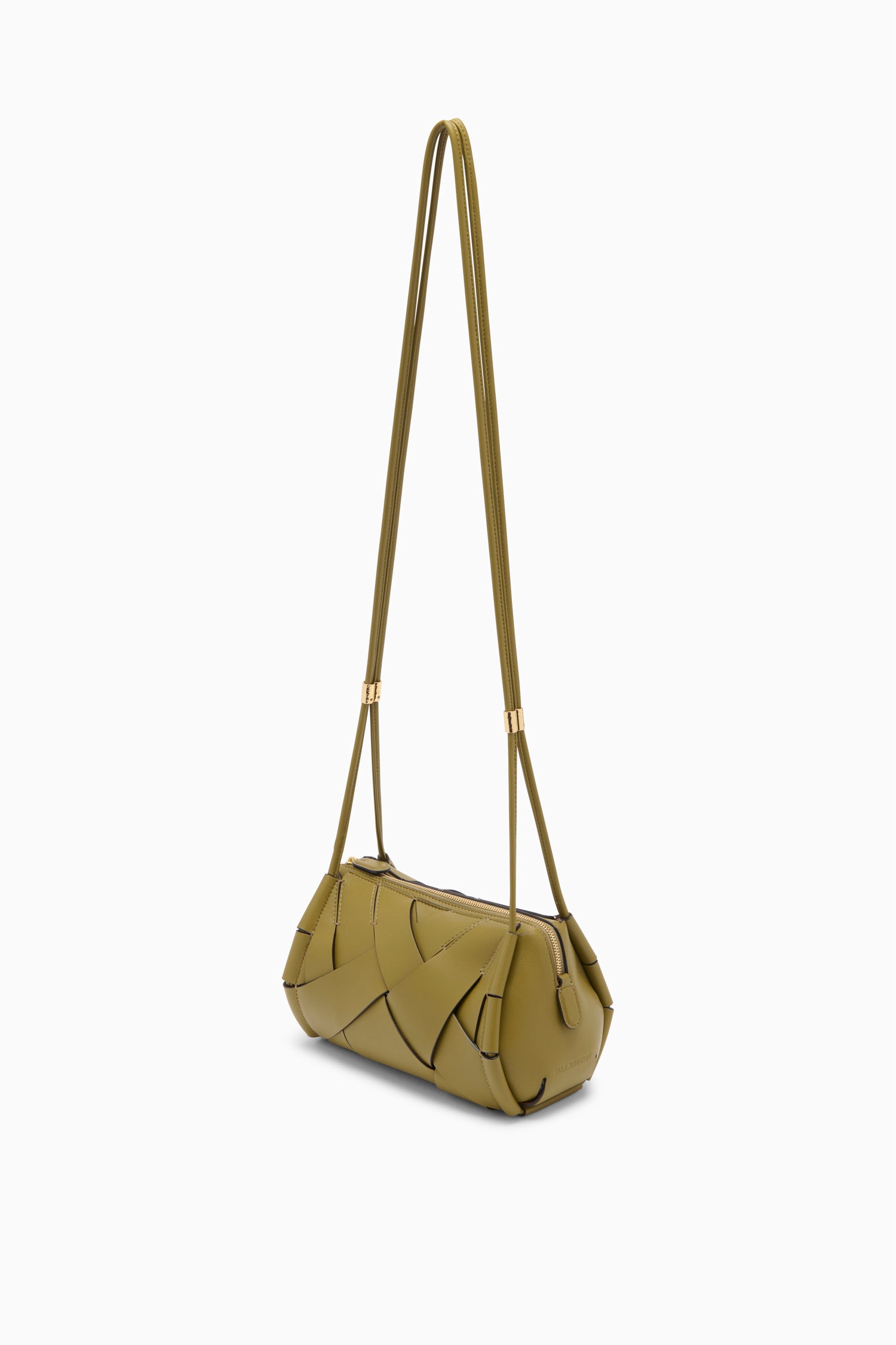 Ulla Johnson Sac caméra Charlotte en cuir italien olive - Vue trois-quarts | Ulla Johnson