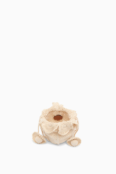 Pochette sirène en crochet de coton Pima naturel - Vue intérieure | Ulla Johnson