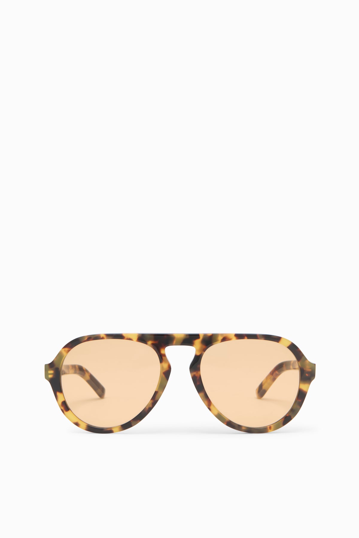 Lunettes de soleil aviateur oversize en acétate écaille de tortue - Vue de face | Ulla Johnson
