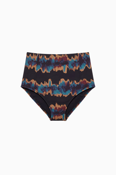 Bas de bikini taille haute à imprimé ikat Alloy Zahara - Vue à plat | Ulla Johnson