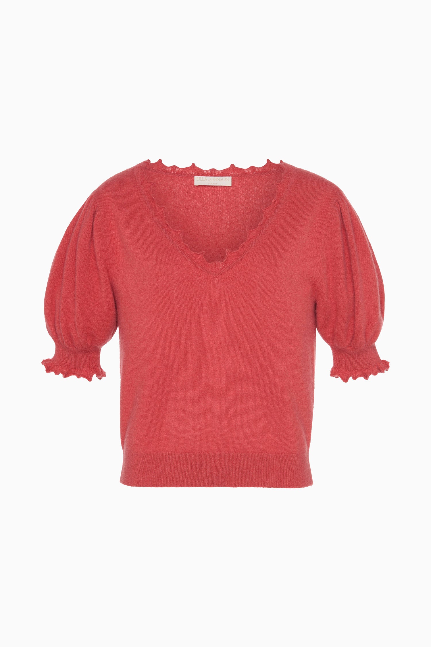Ulla Johnson Polline Short Sleeve Top - Coral