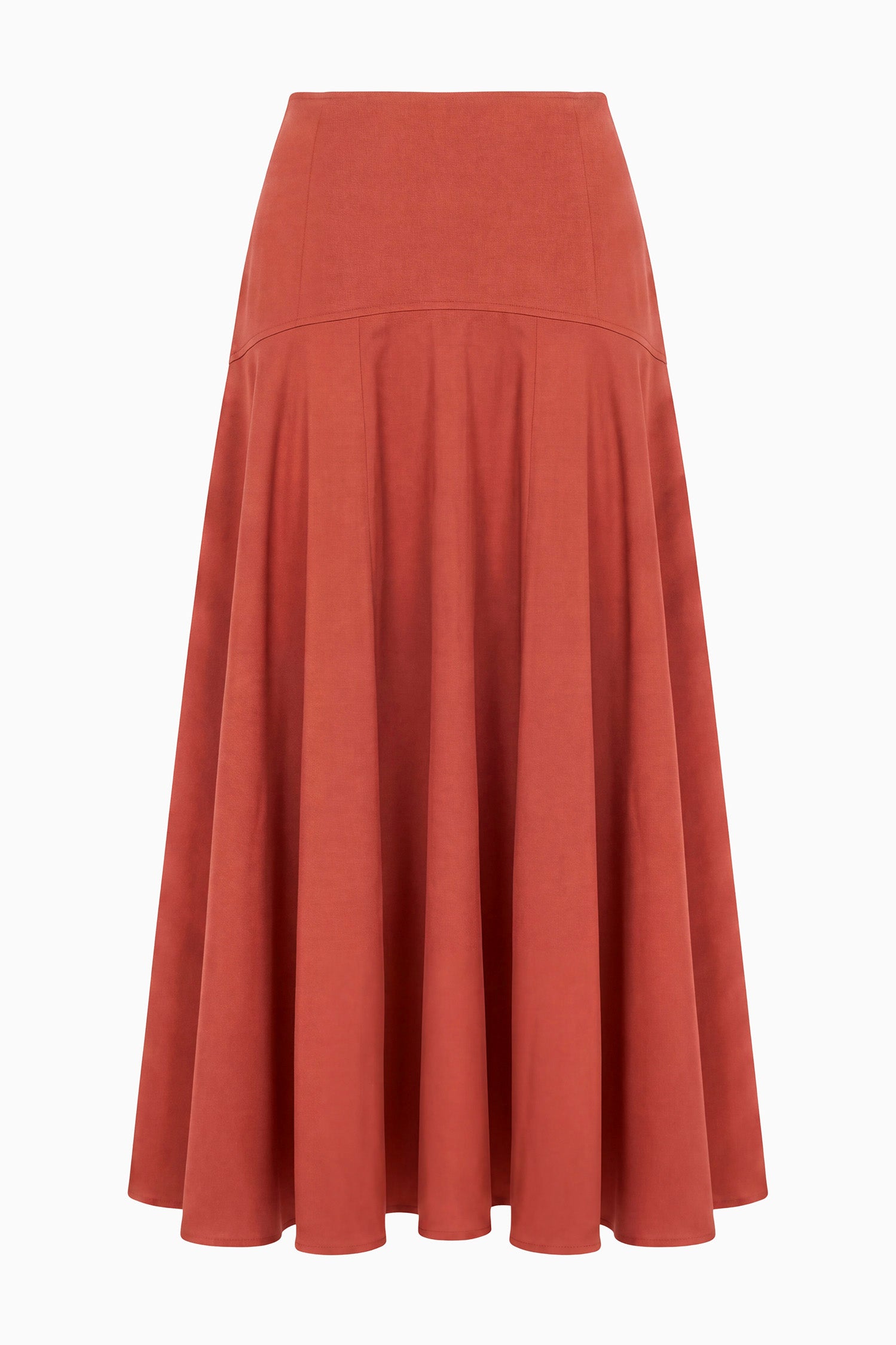 Ulla Johnson Rosara Flared Midi Skirt - Bronze