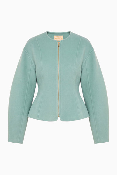 Giacca con Zip Premium in Lana e Cashmere Juniper - Posa Piana, Fronte | Ulla Johnson