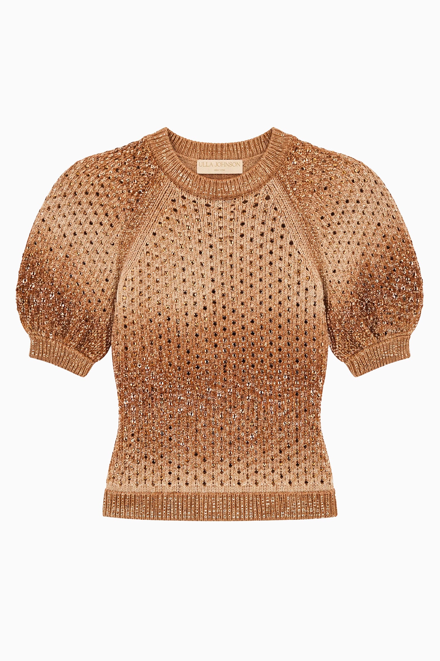 Ulla Johnson Pull Willa en maille à manches bouffantes - Patina